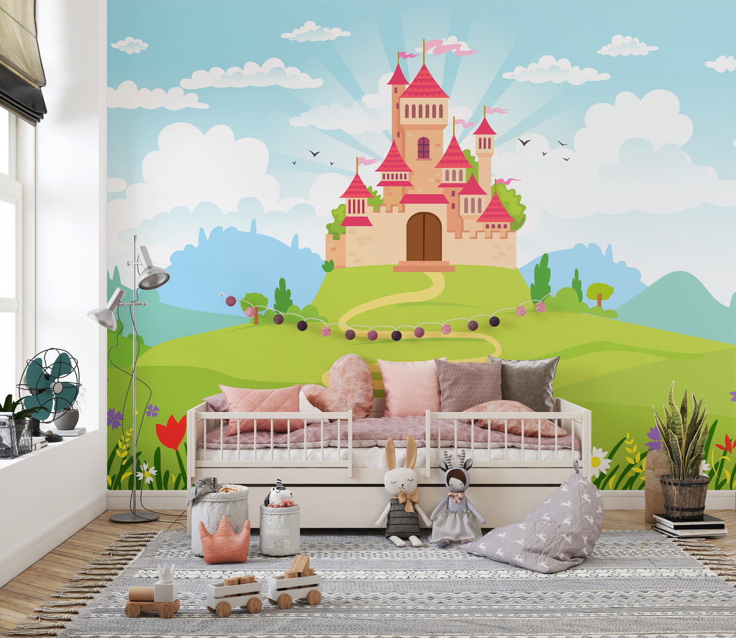 Fantacy Castle Wallpaper for Girls Room