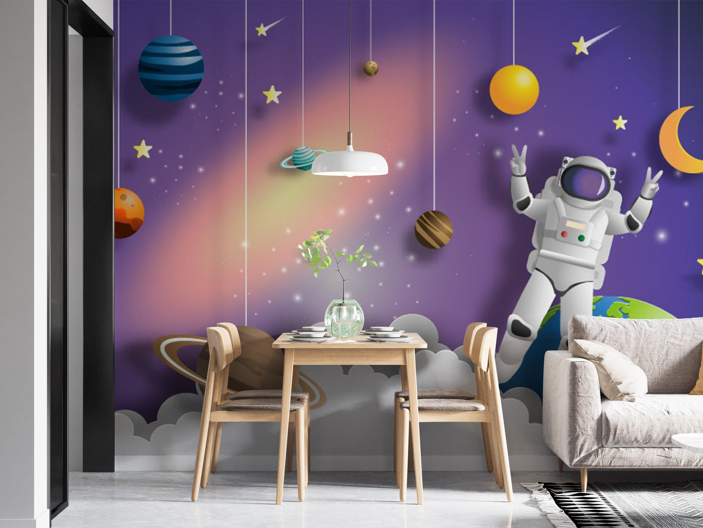 Astronaut in Space on Mission Wallpaper