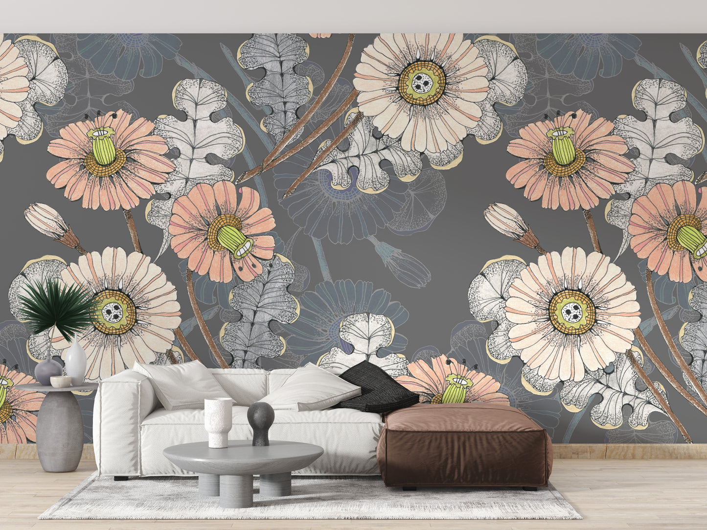 Sketch Flower Wallpapers Murals