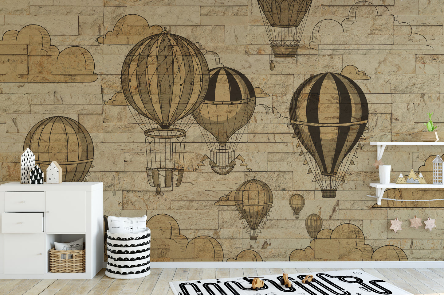 3D Hot Air Balloons Wallpaper