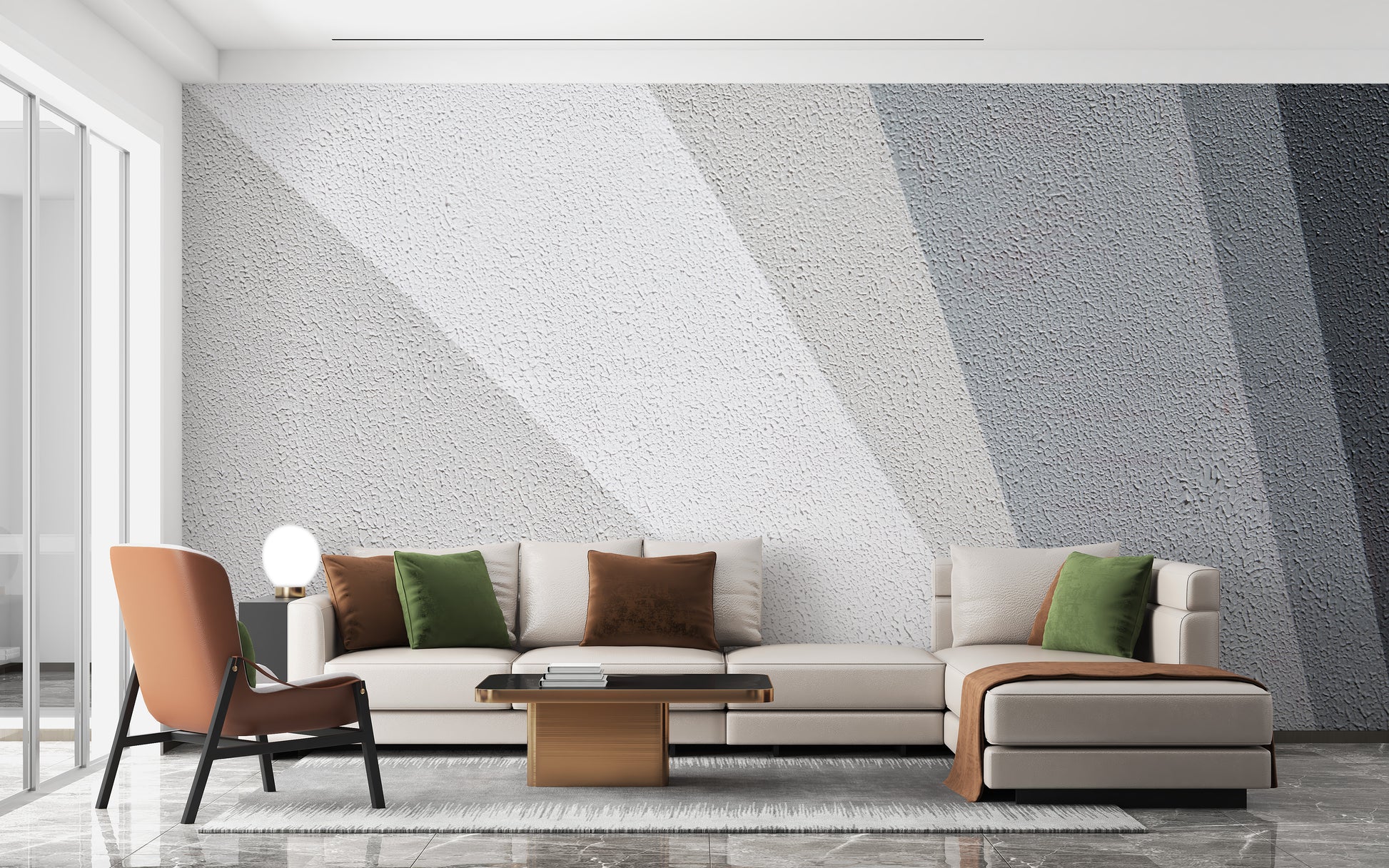 Abstract gray gradient wallpaper mural with texture.