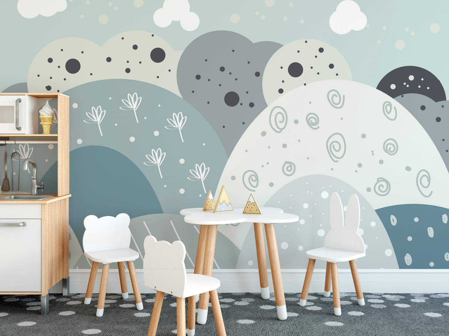 Children Mountain Wallpaper Mural