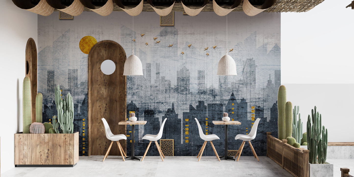 Modern city Wallpaper Murals - Giffywalls