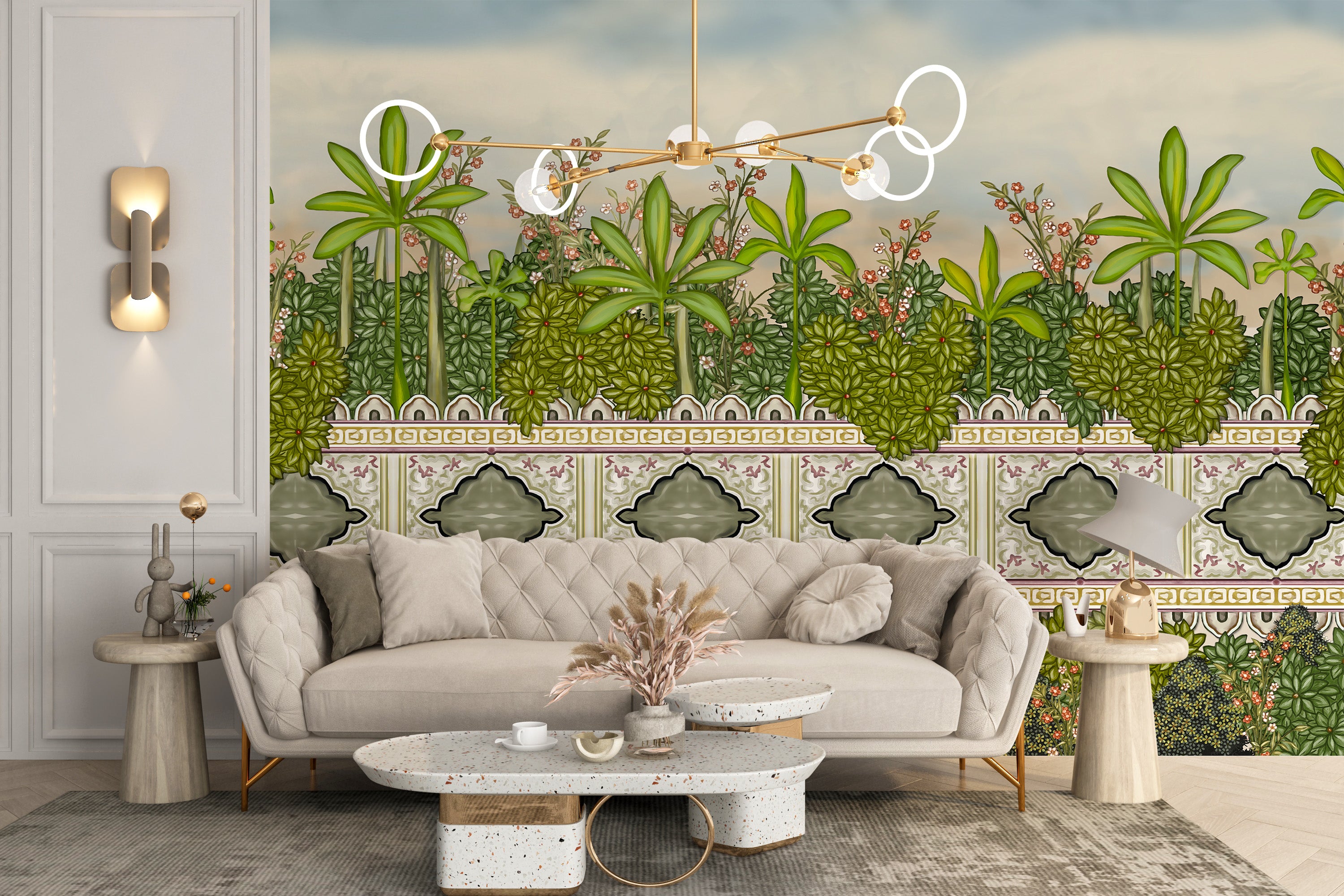 Palm Tropical Tree Royal Garden Green Wallpaper Murals - Giffywalls