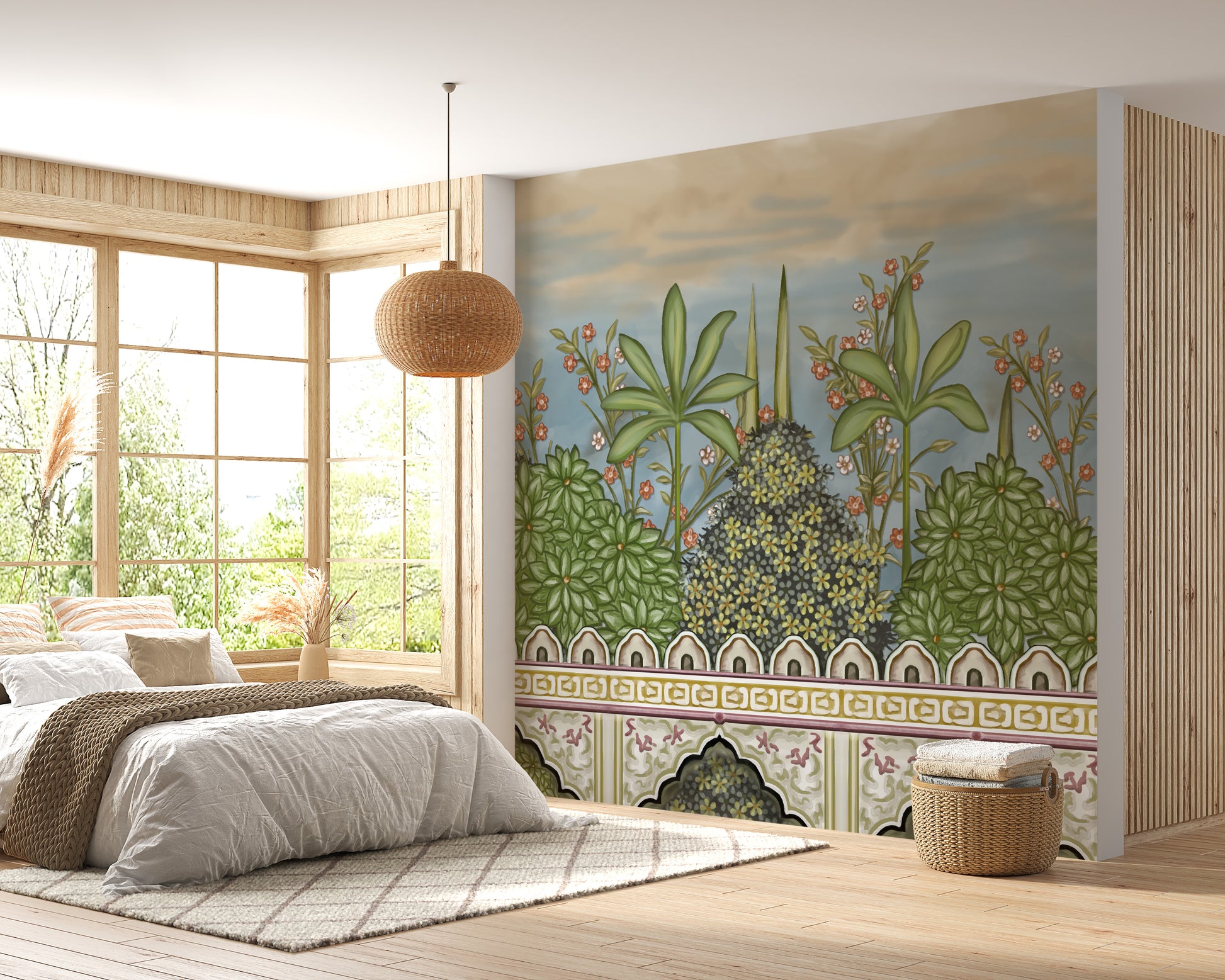 Mughal-inspired self-adhesive mural