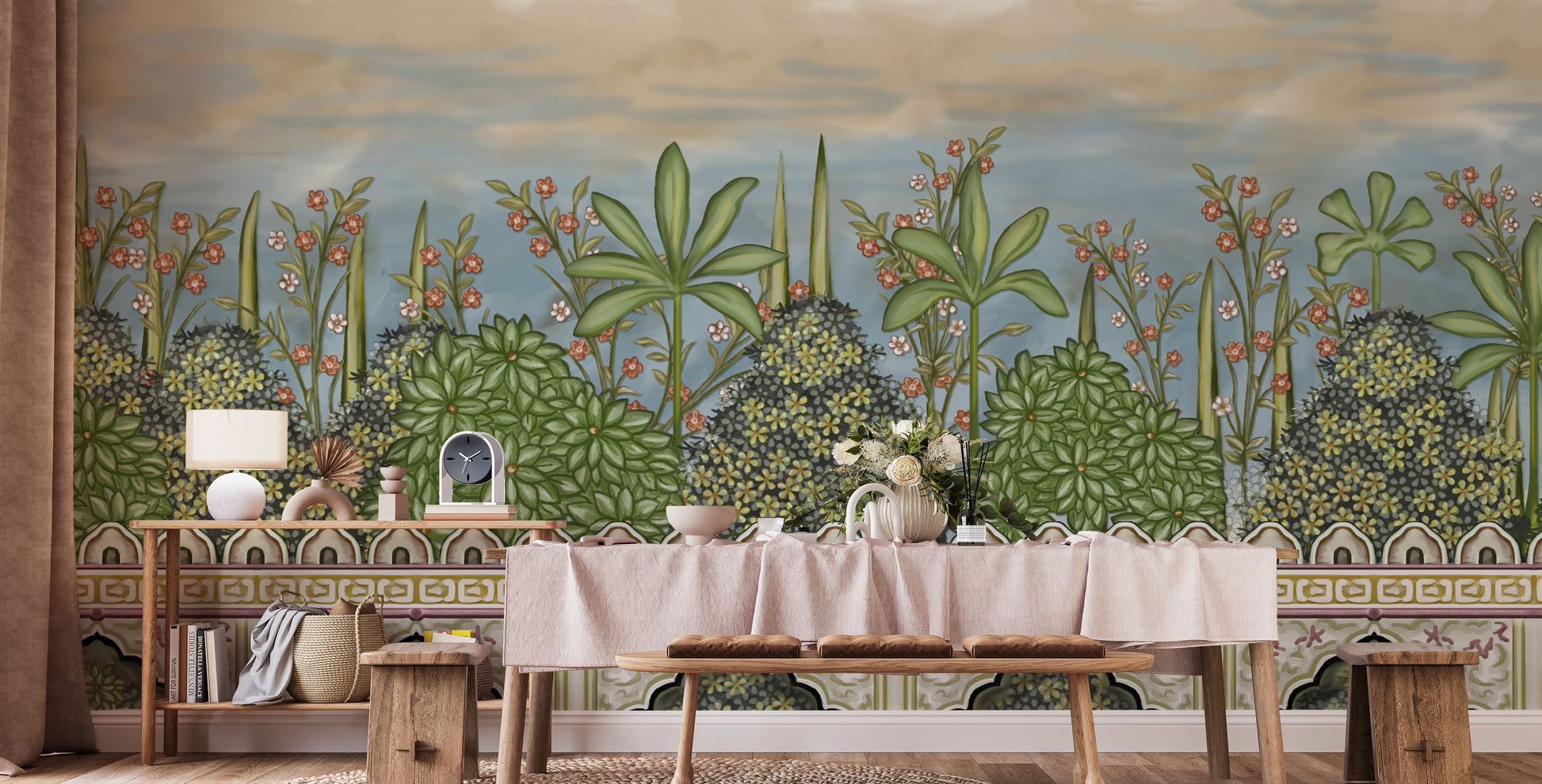 Mughal Garden wallpaper Mural - Giffywalls