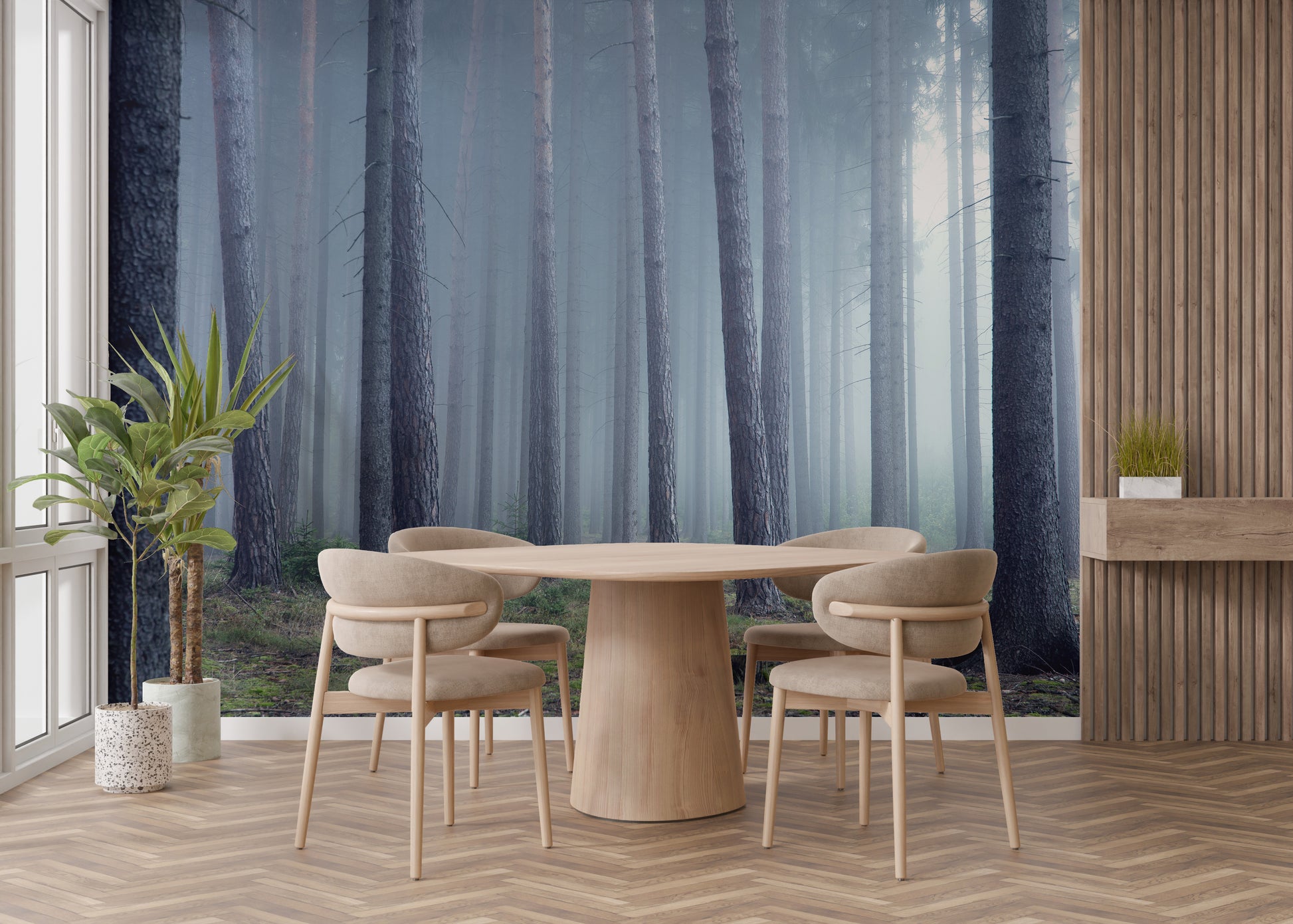 Mist Forest Wallpaper Murals - Giffywalls