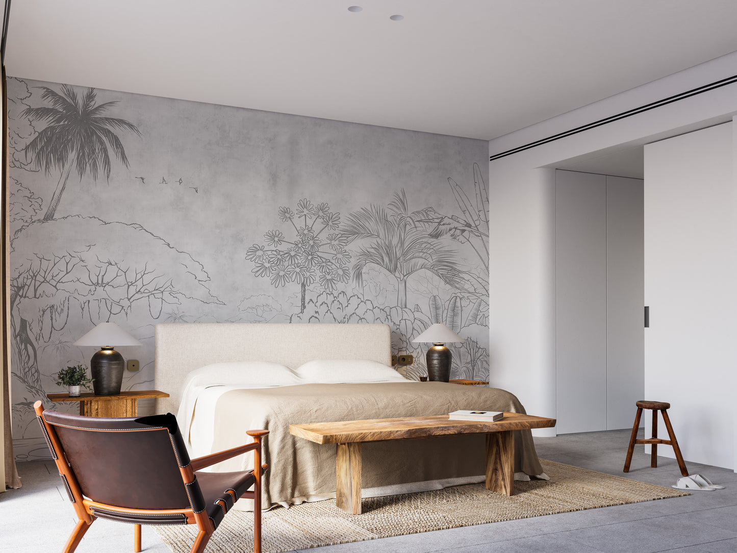 Tropical jungle wallpaper mural