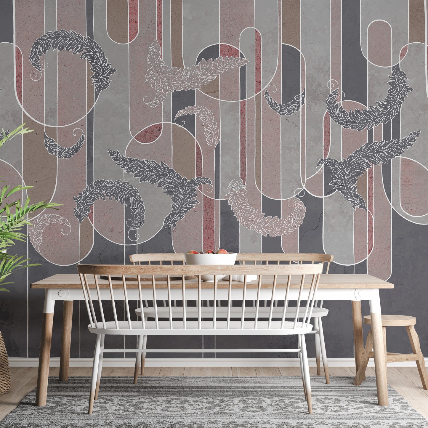 Art Deco Concrete Grunge Wallpaper Mural