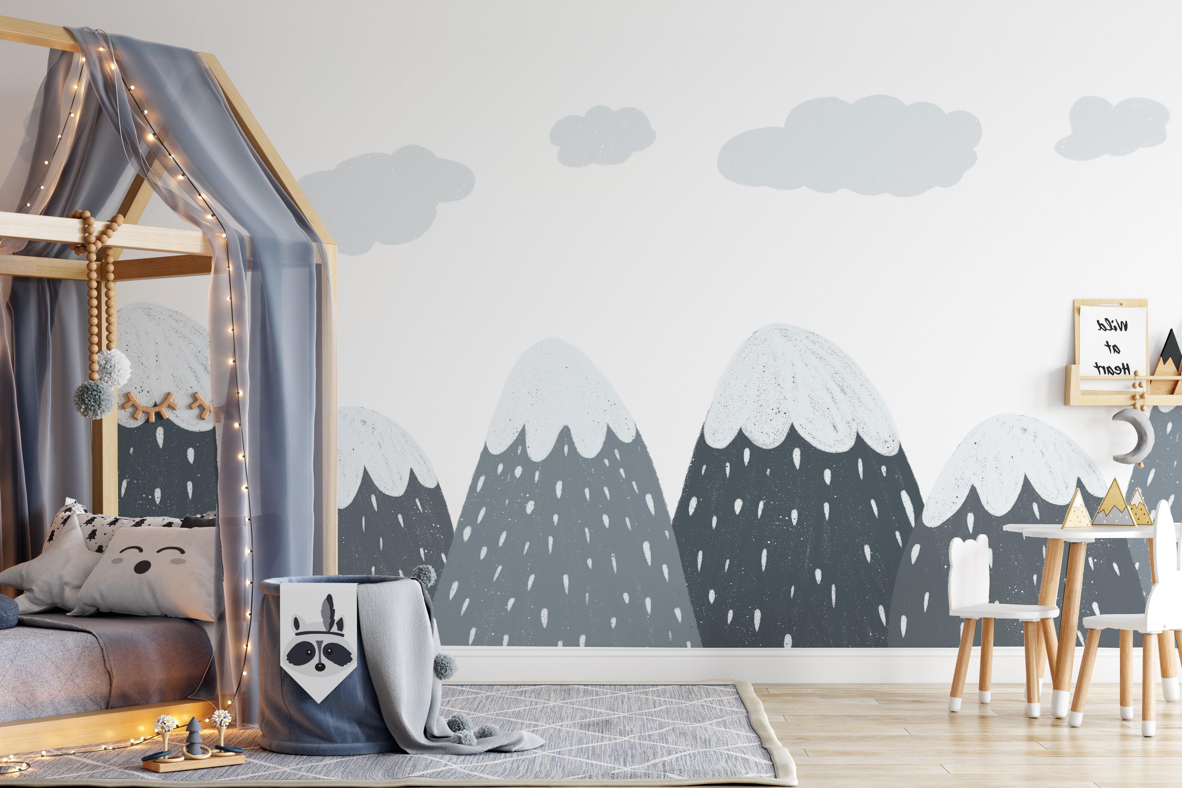 Removable wallpaper showcasing Scandinavian peaks