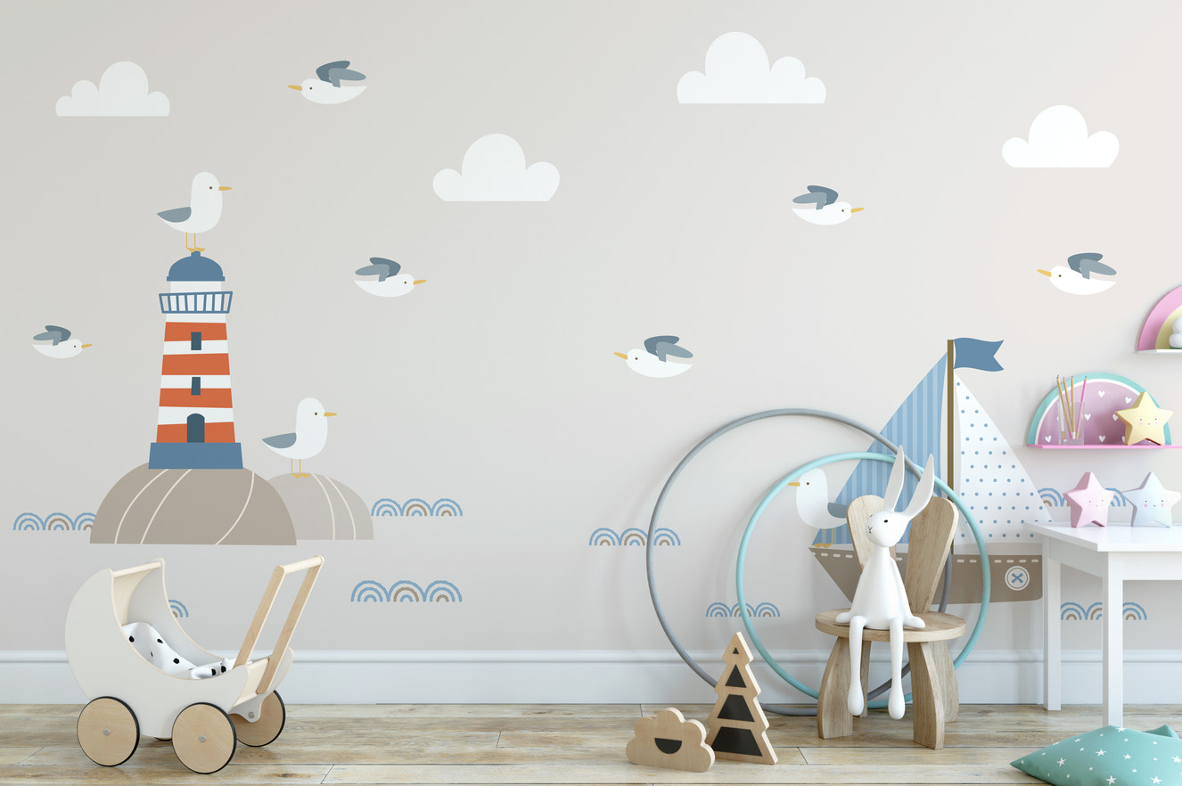 Peel and stick nursery wallpaper for kids