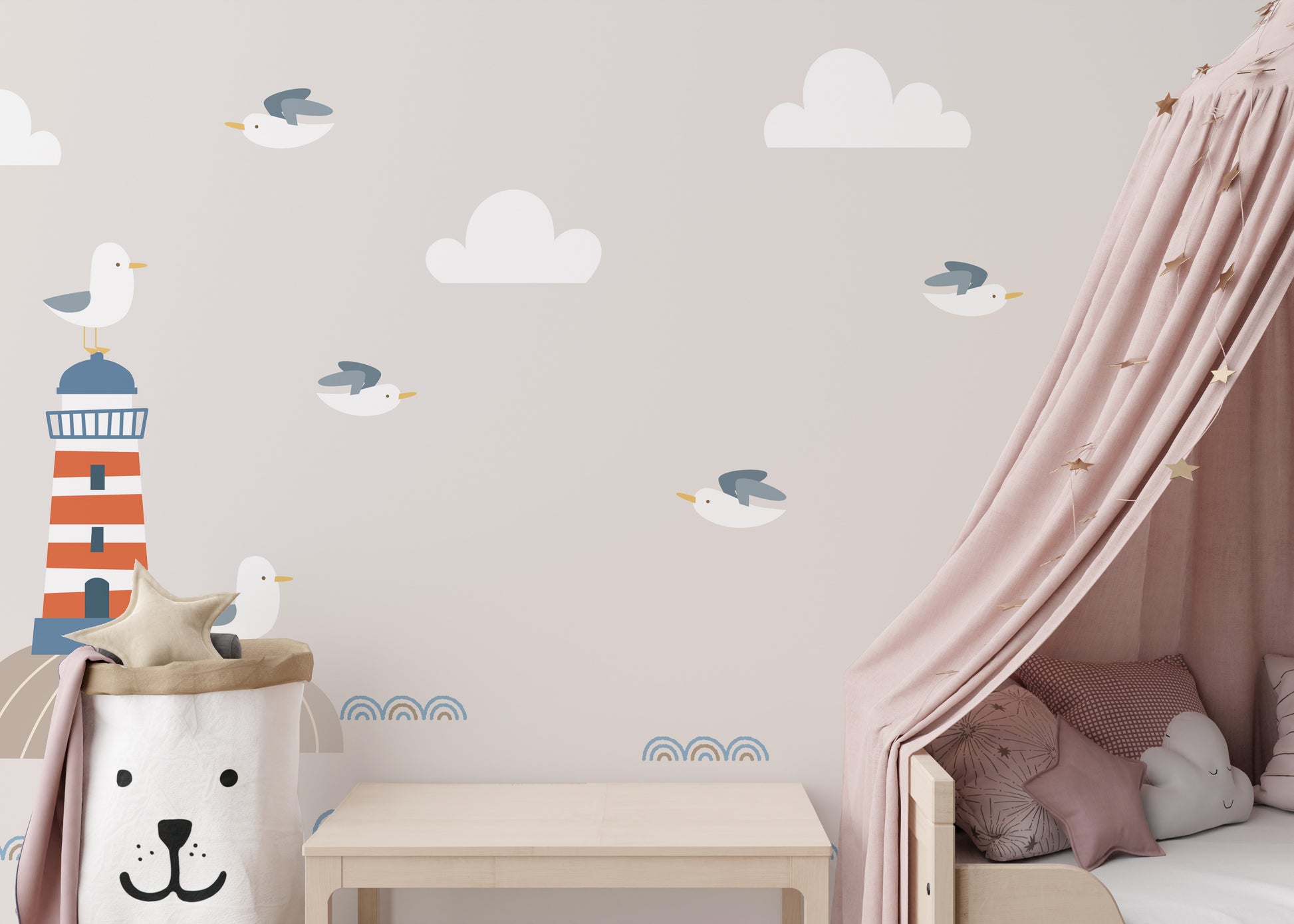 Lighthearted nursery wallpaper for kids