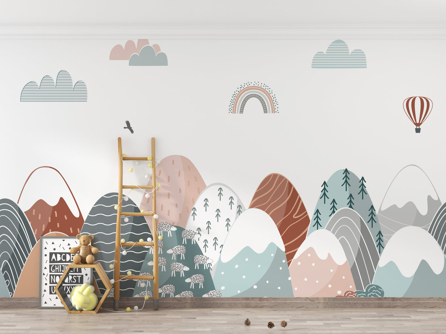 Colorful Mountains Wallpaper Murals