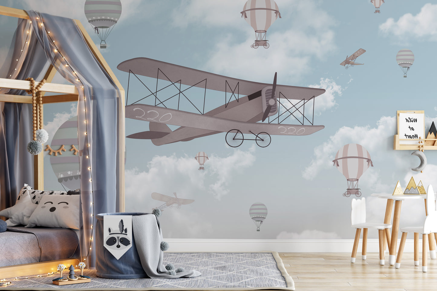 Kids' aviation wallpaper