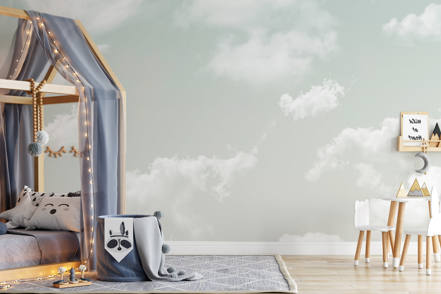 cloud wallpaper for children’s rooms