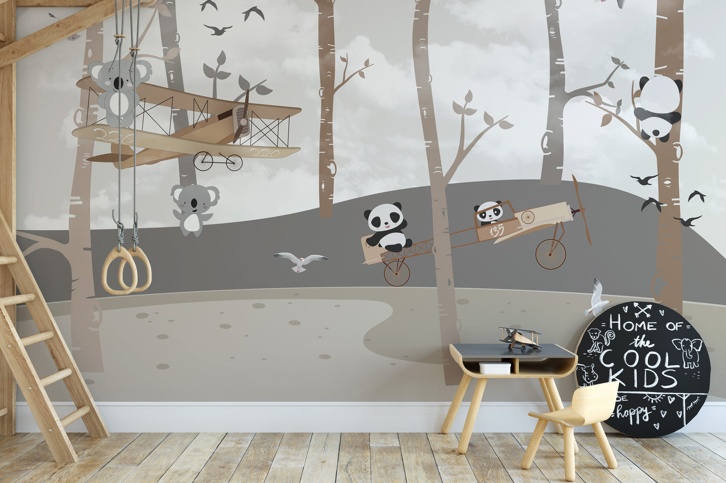 Cute koalas and pandas wallpaper Murals