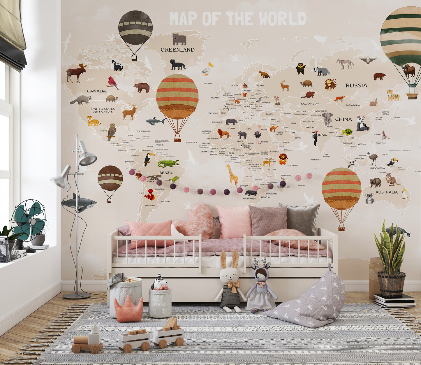 World Map Kids & Nursery Wallpaper