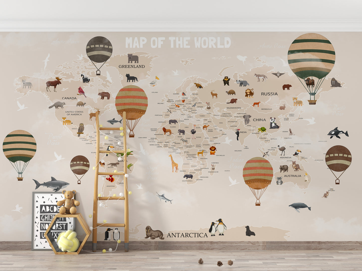 World Map Kids & Nursery Wallpaper