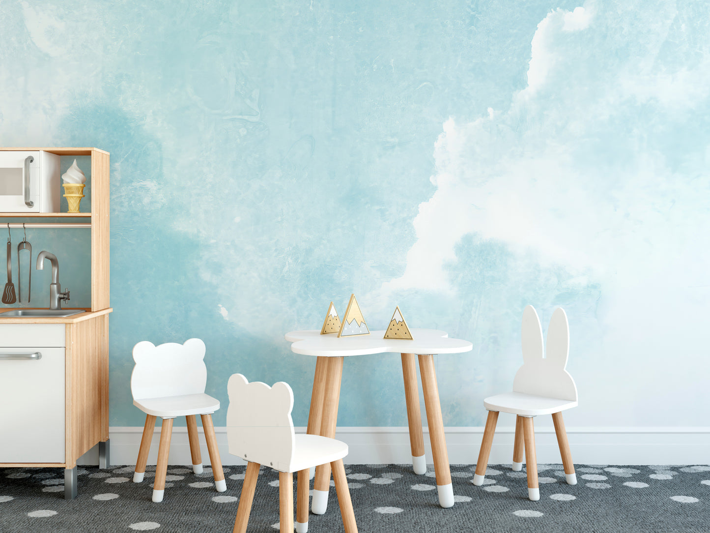 Watercolor Sky Clouds Wallpaper Murals