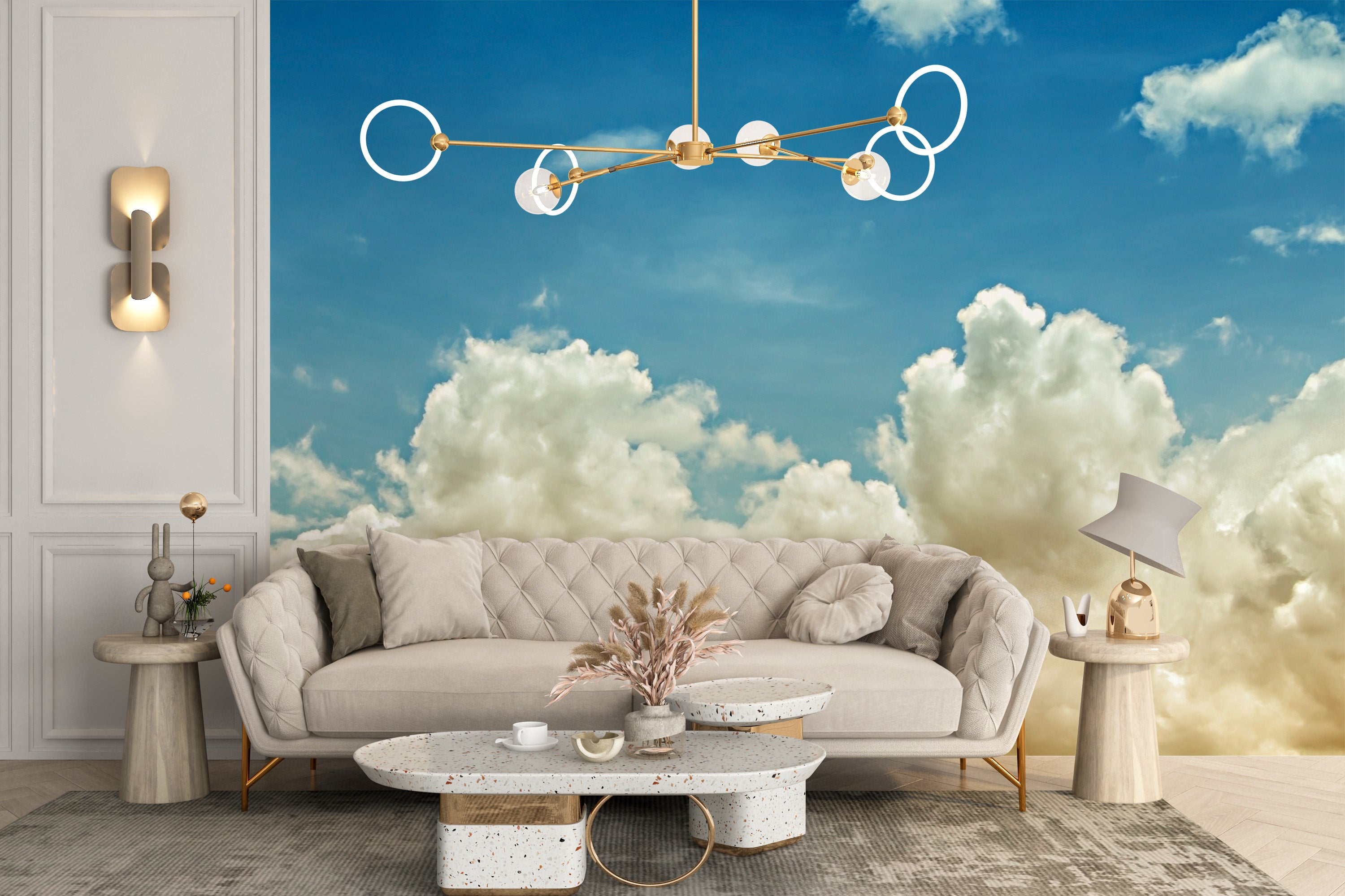 Clouds wallpaper mural