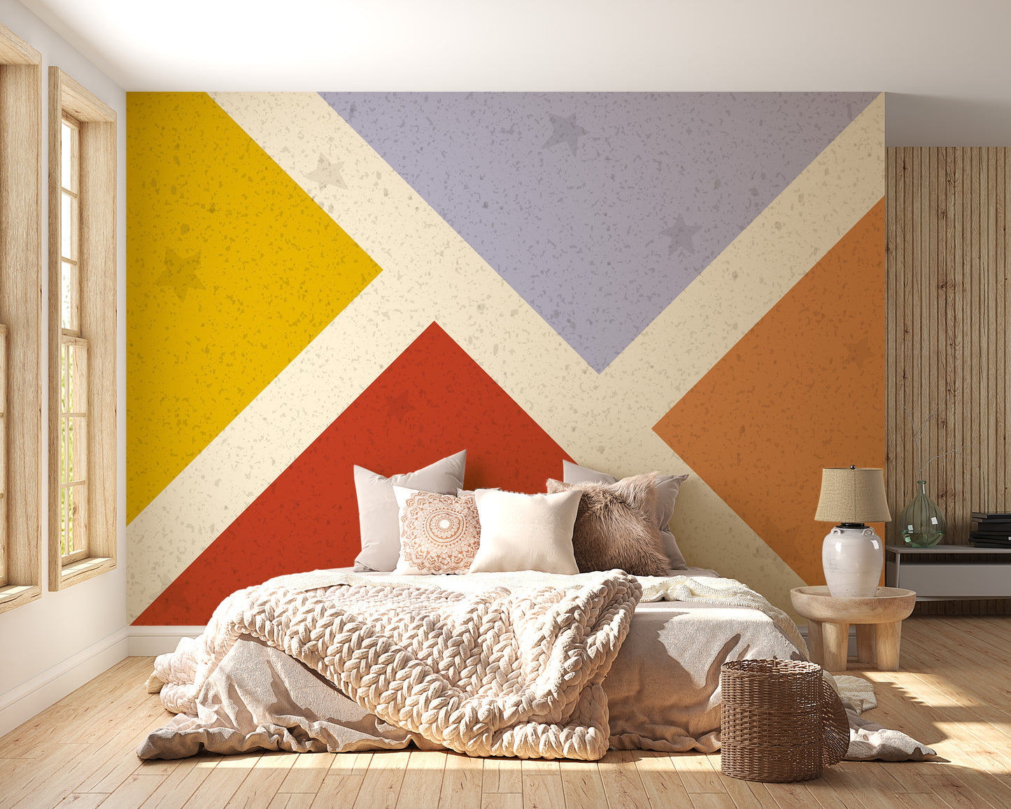 Colorful square design Wallpaper Murals