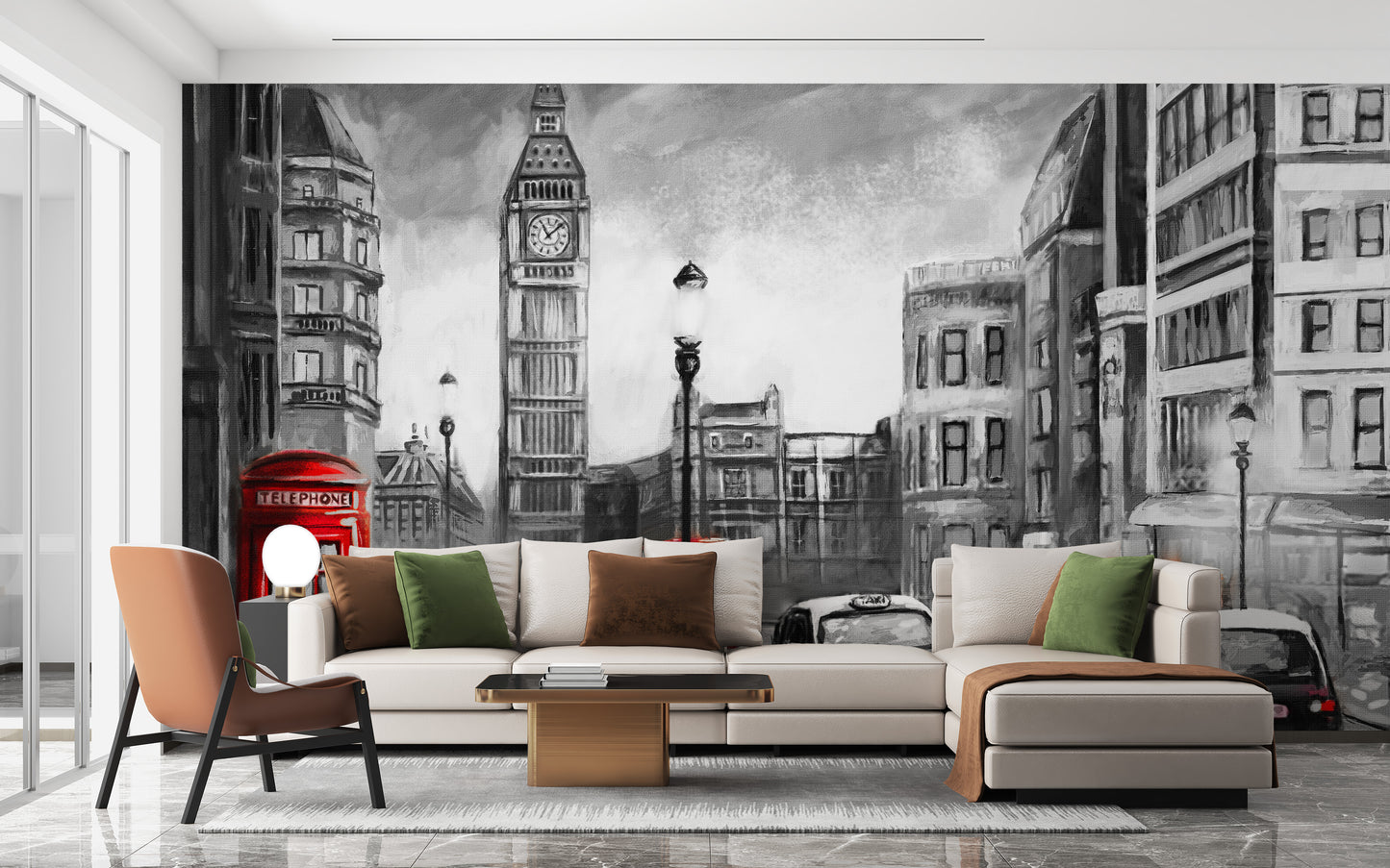 Oil Painting City Wallpaper Murals