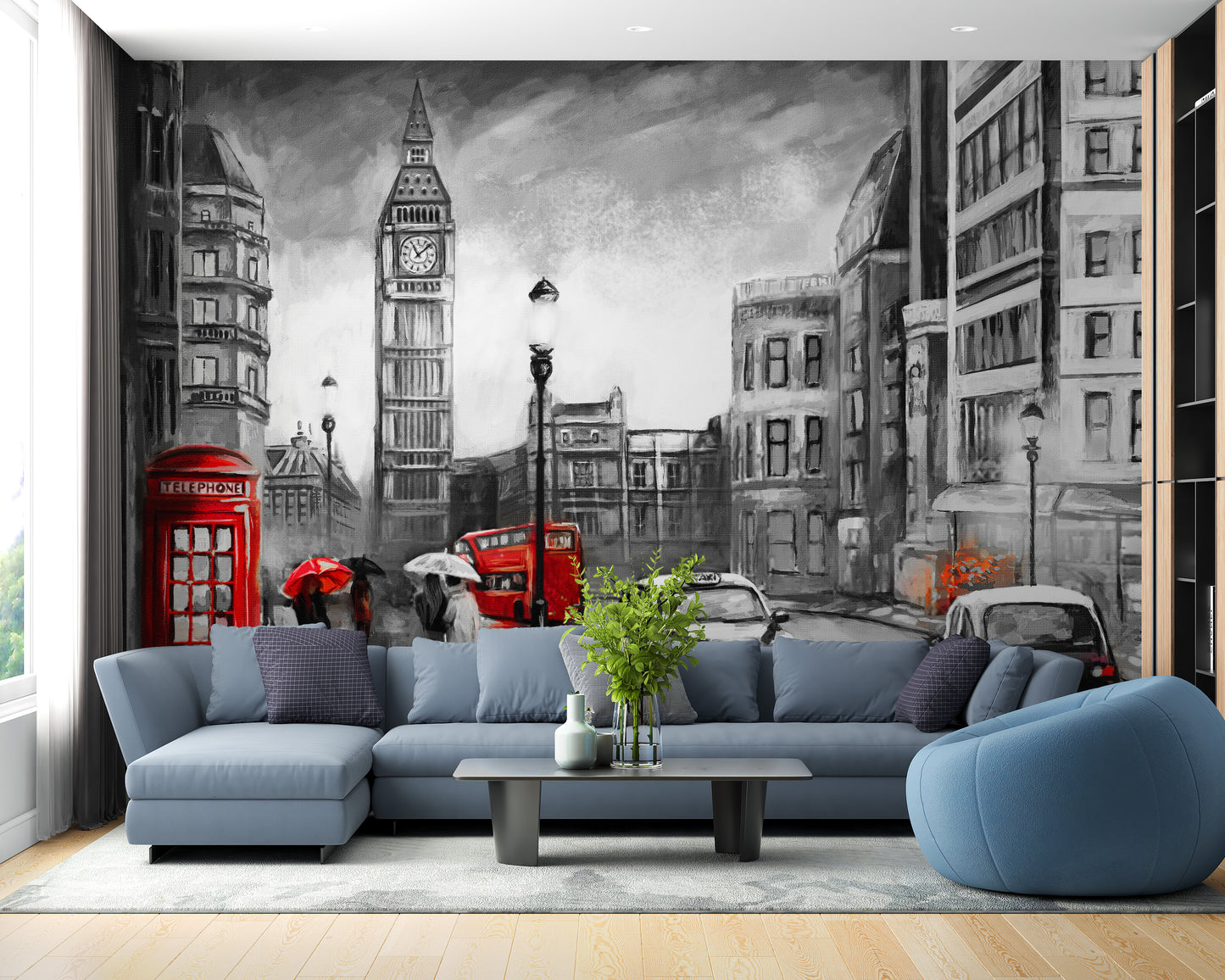 Oil Painting City Wallpaper Murals