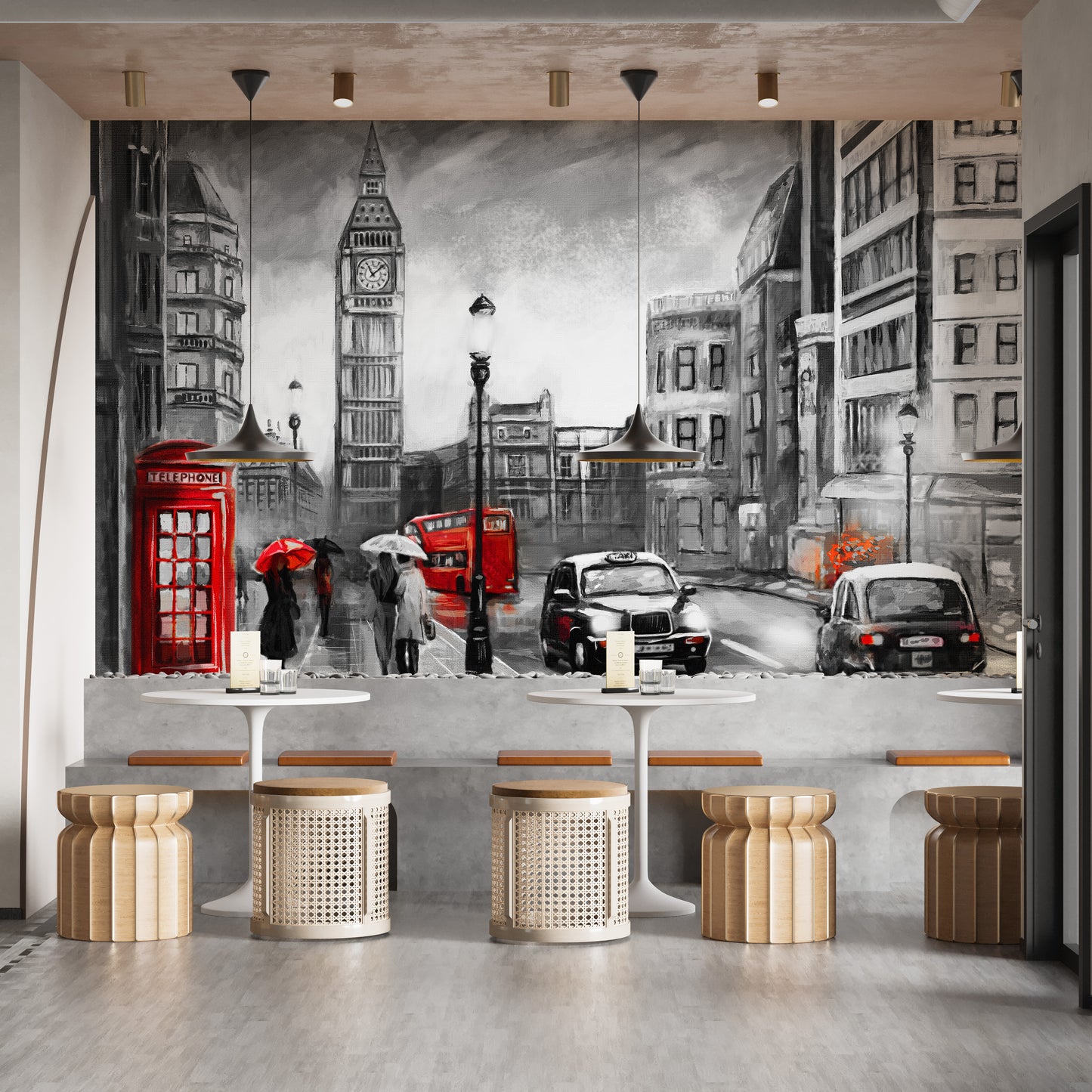 Oil Painting City Wallpaper Murals