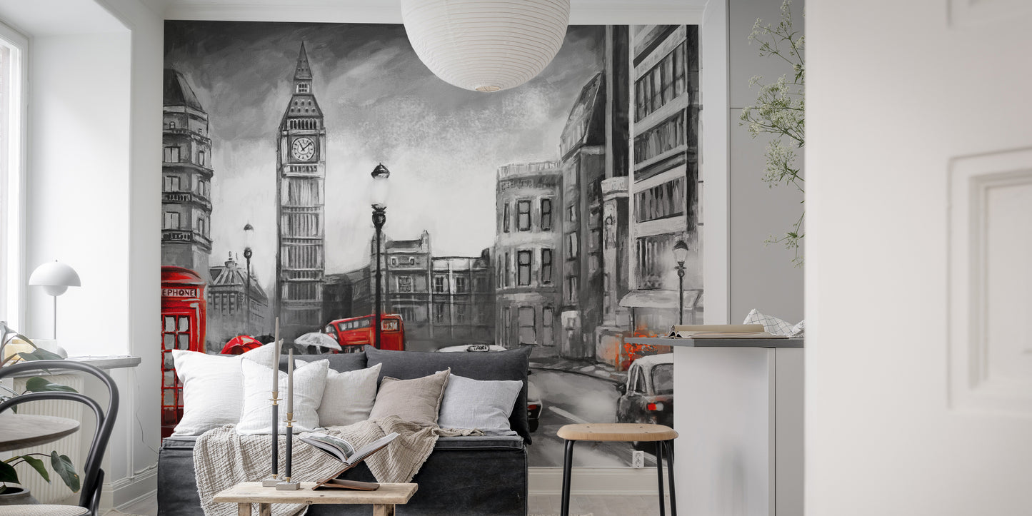 Oil Painting City Wallpaper Murals