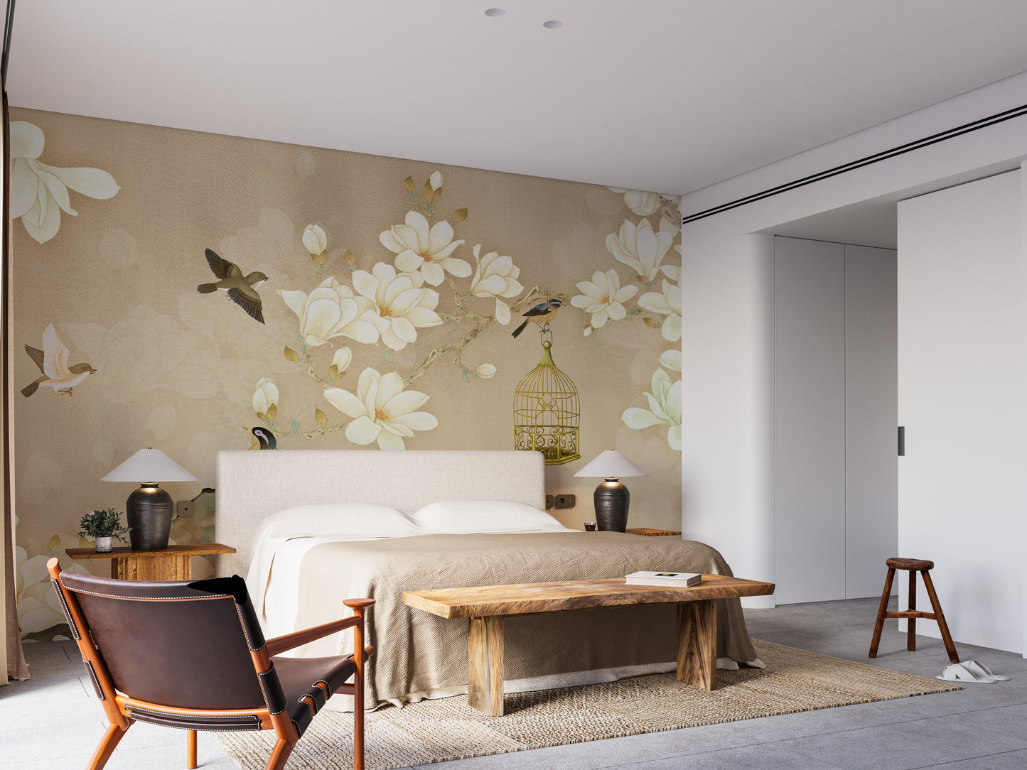 White Magnolia Flowers Wallpaper Murals