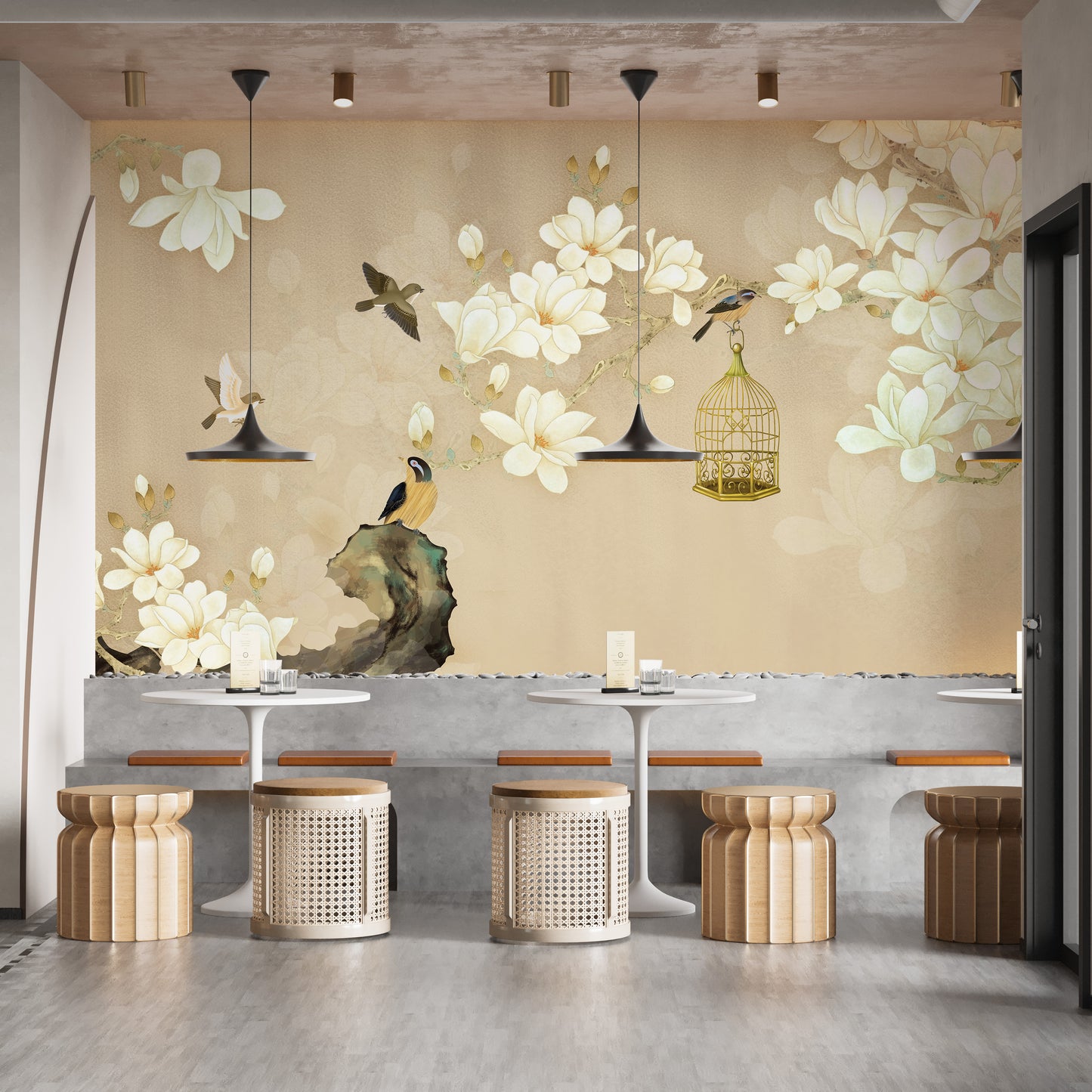 White Magnolia Flowers Wallpaper Murals