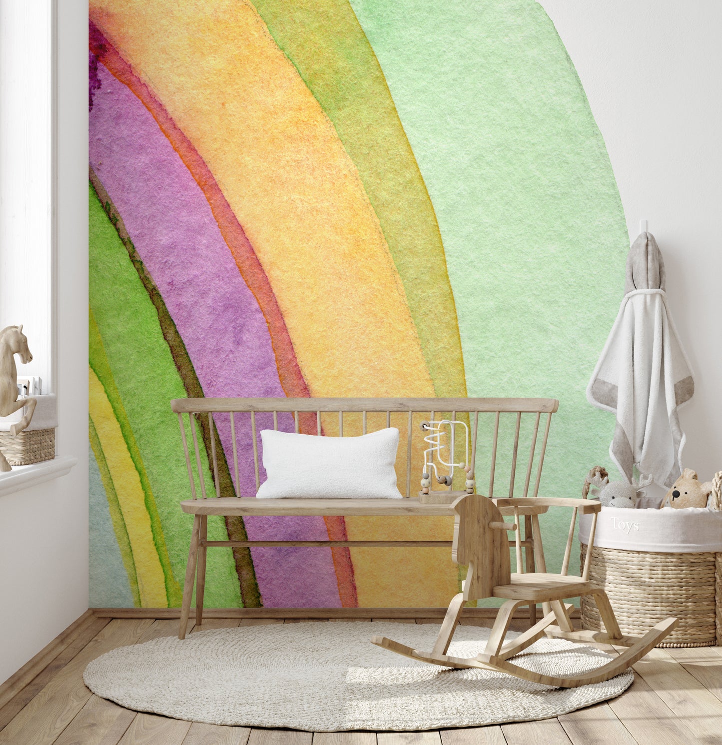 watercolor painted strokes wallpaper mural