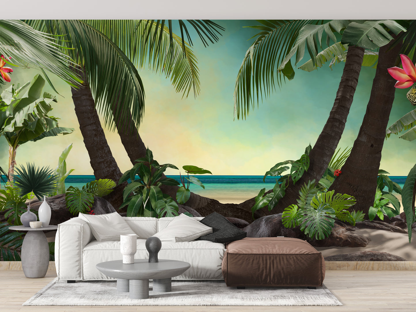 Beach Lagoon View Wallpaper Mural