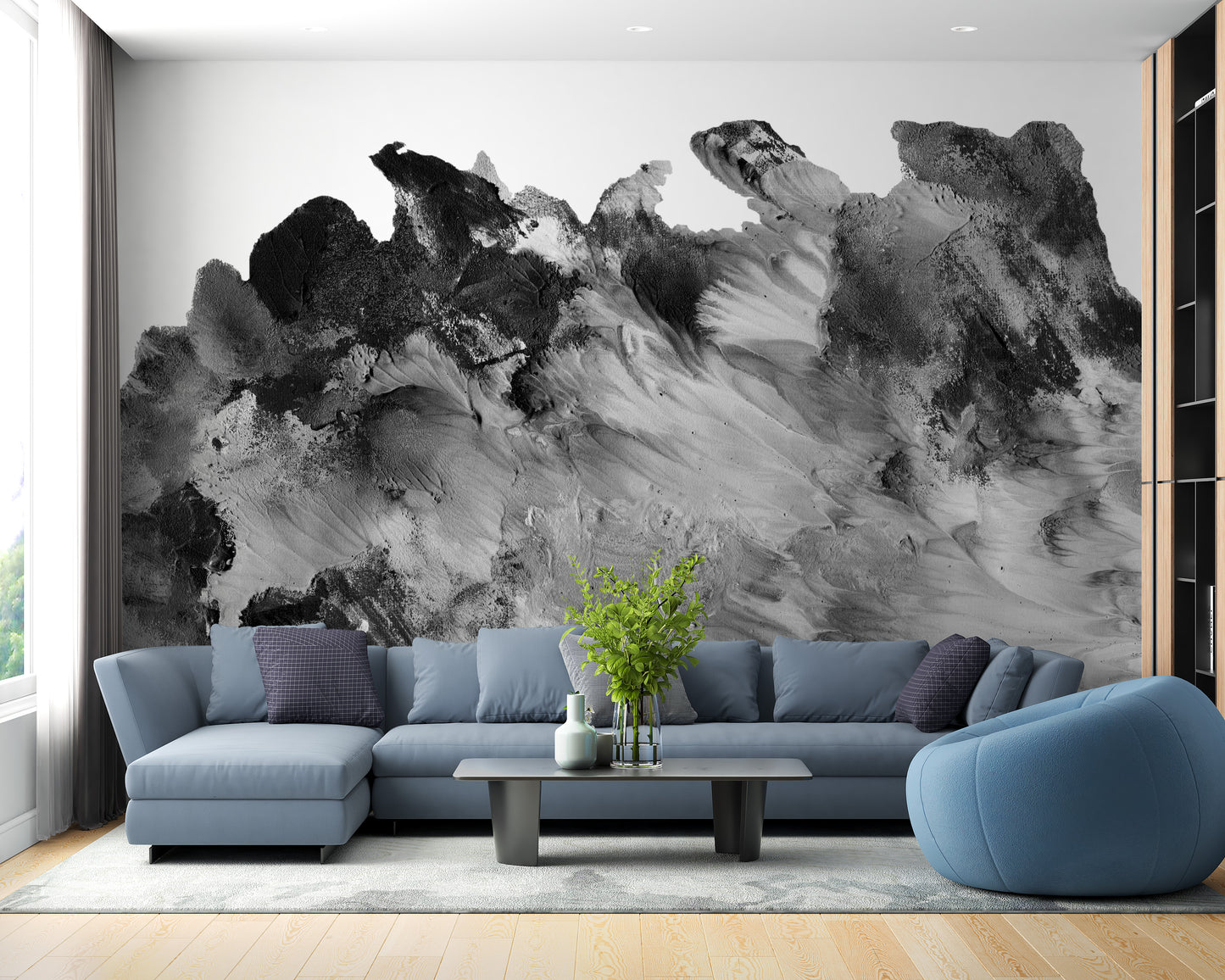 Black and White Rustic Design Wallpaper