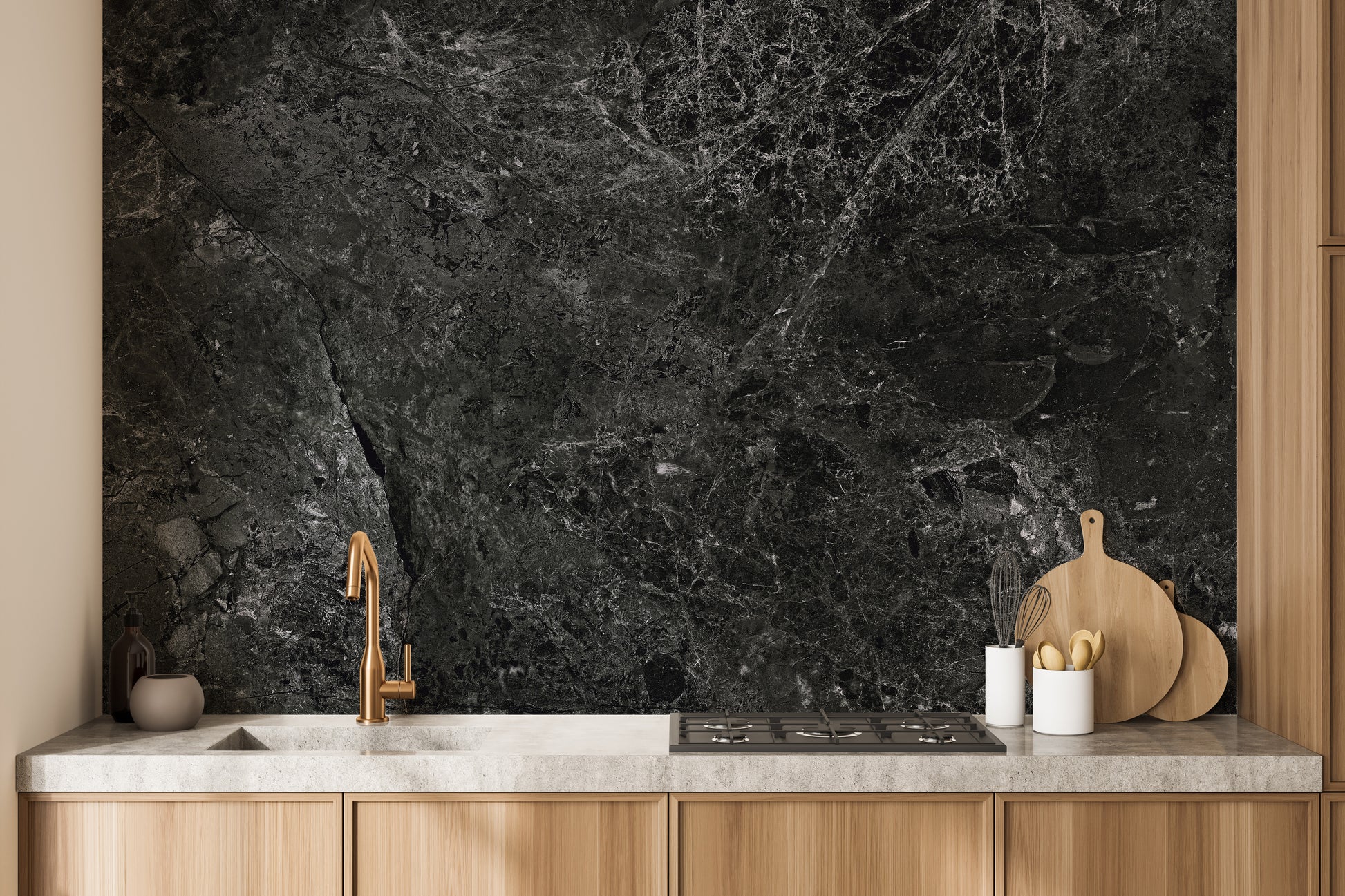 black marble stone peel and stick wallpaper