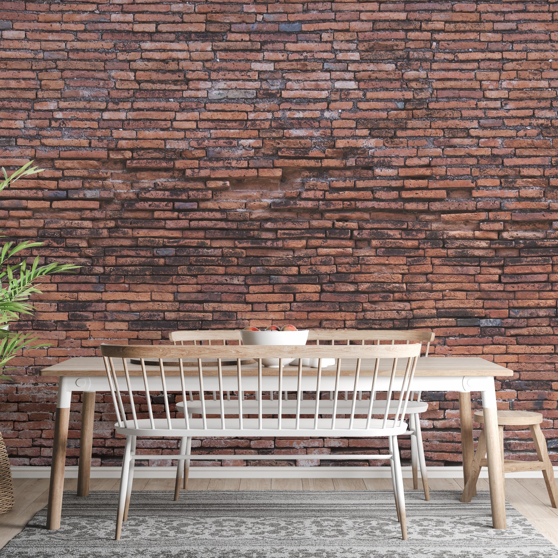 old rustic brick Stick on wallpaper