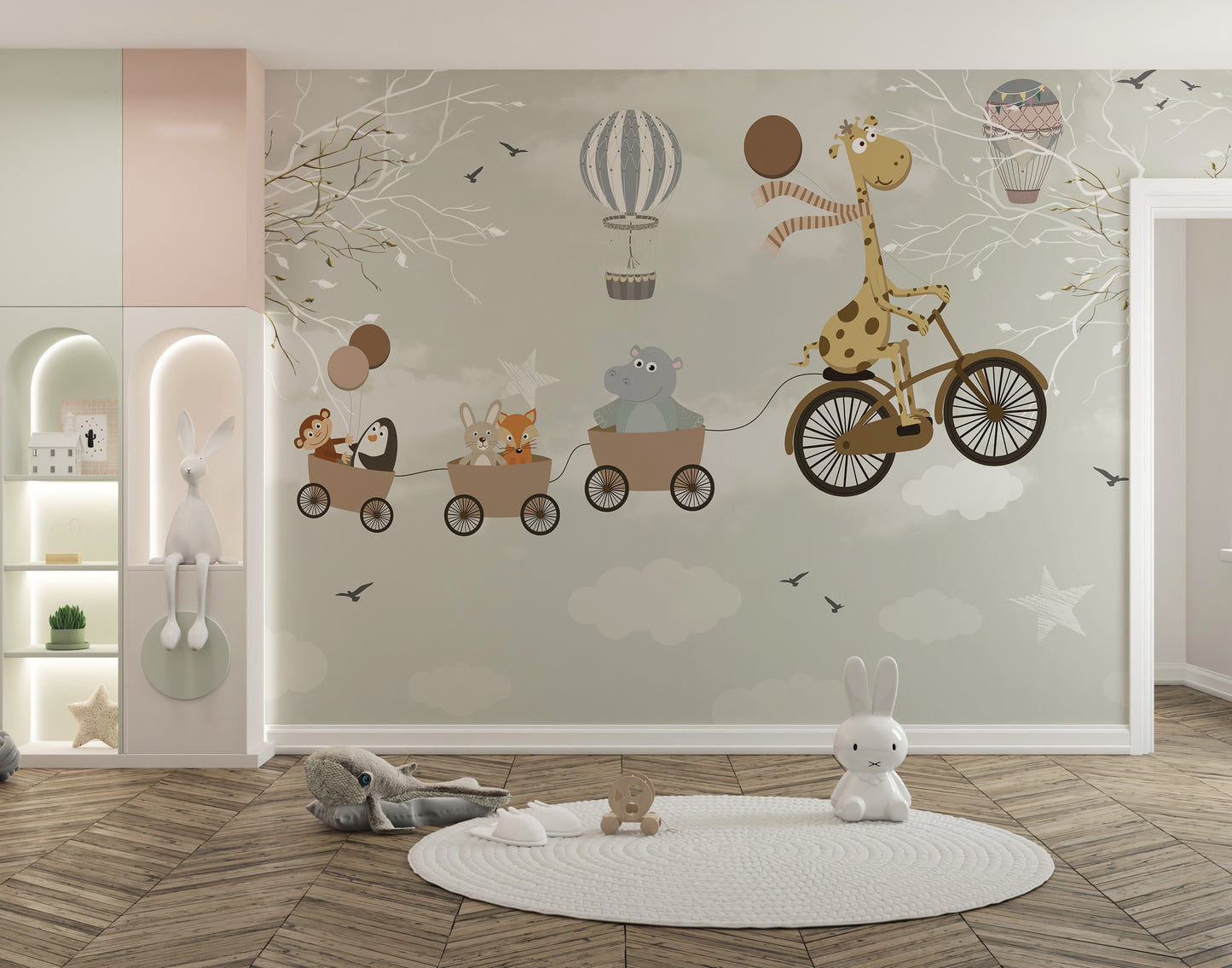 Cycling in the Sky Wallpaper Murals for Walls