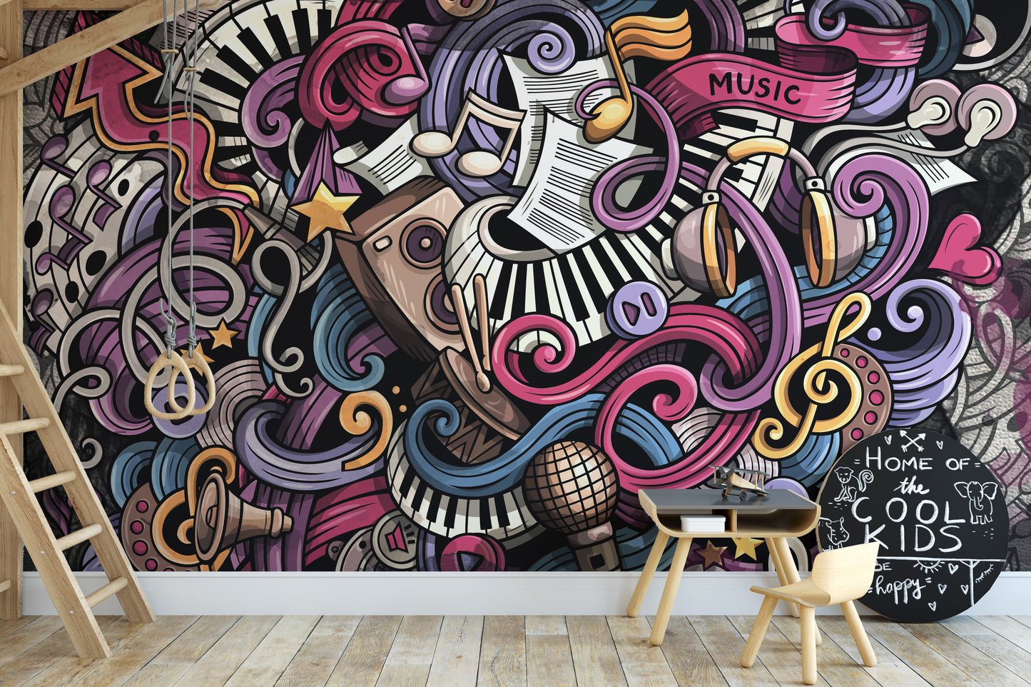 Musical Doodles Art Wallpaper Murals