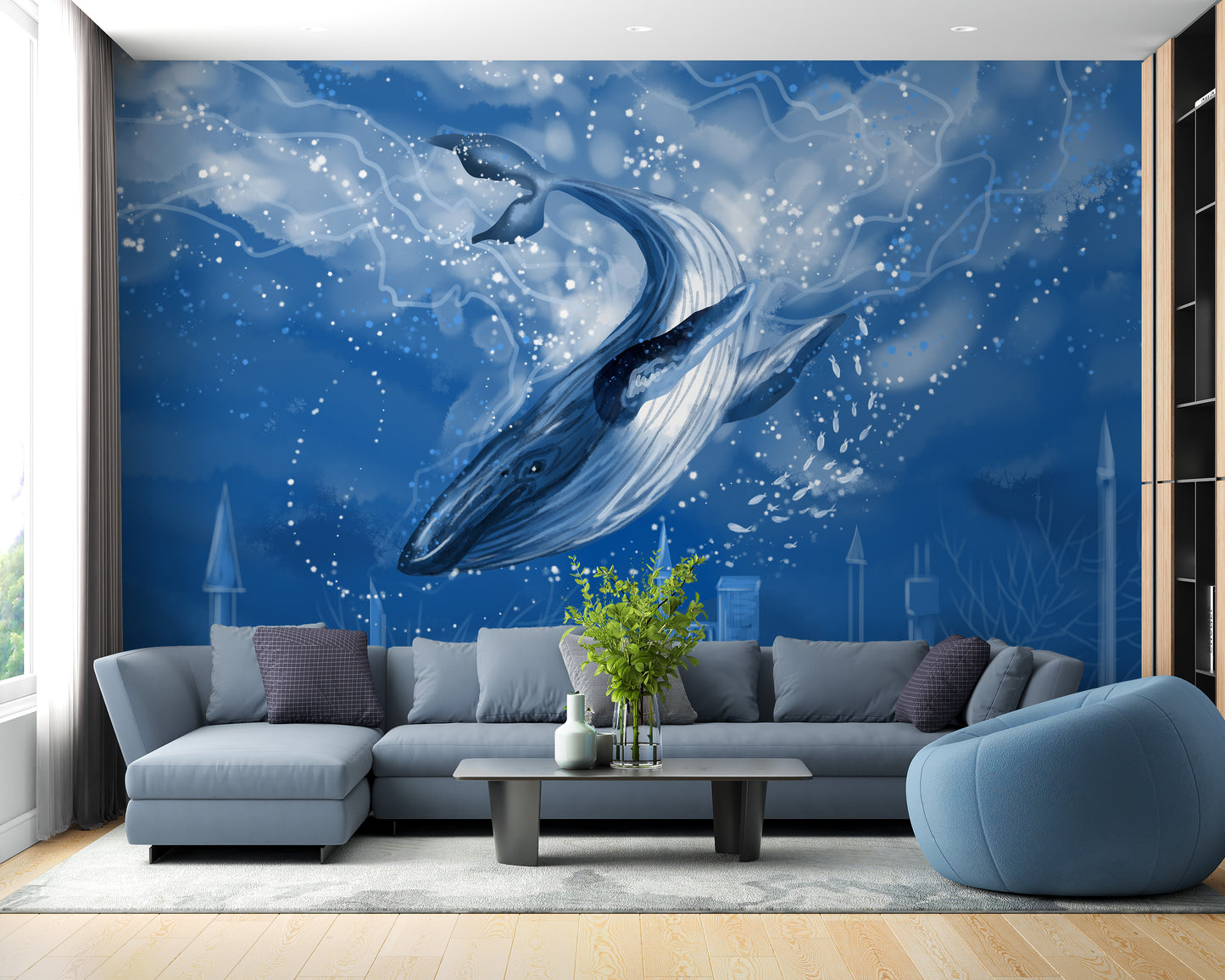 Blue Whale Wallpaper Murals