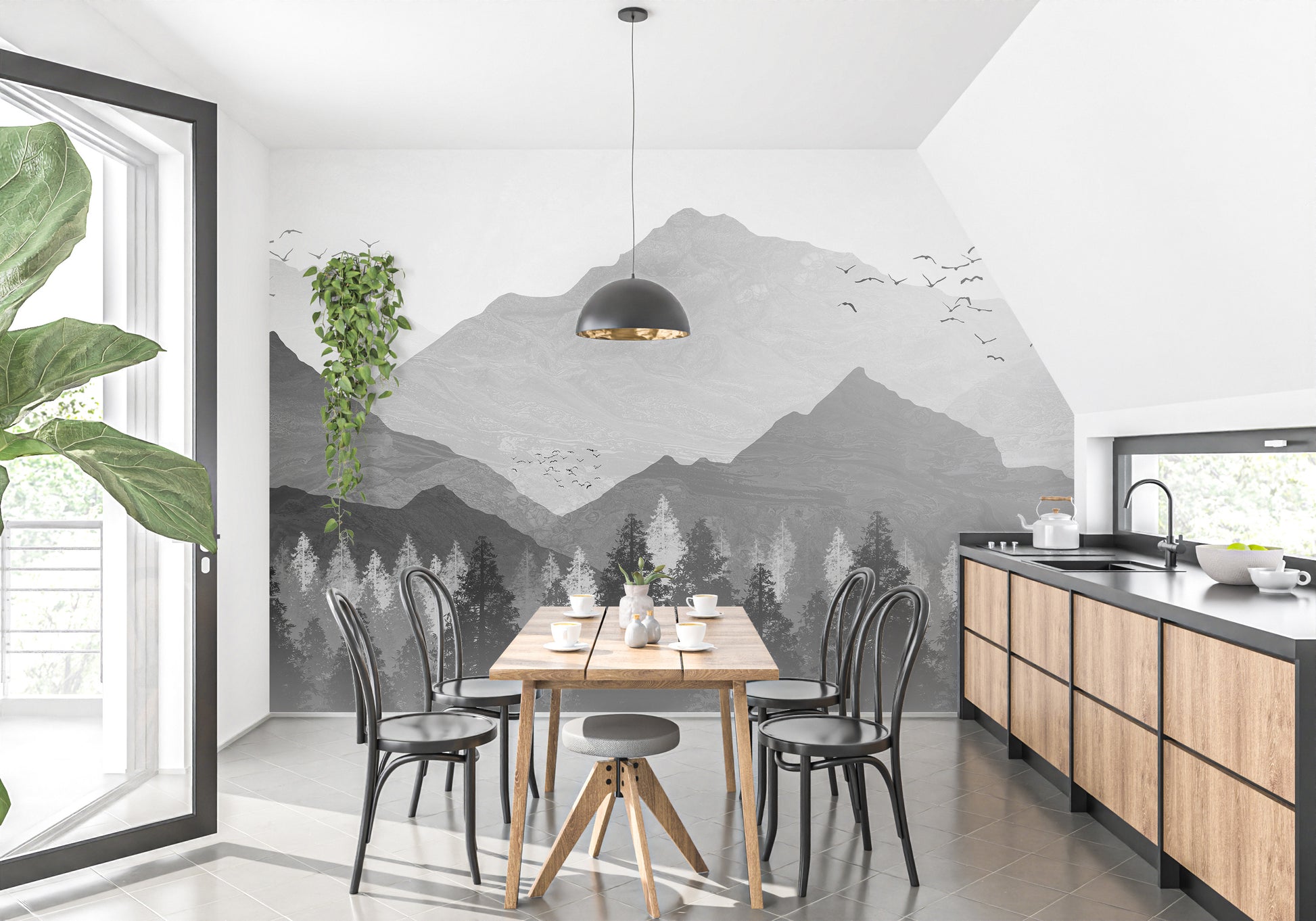 Mountain Range Mural
