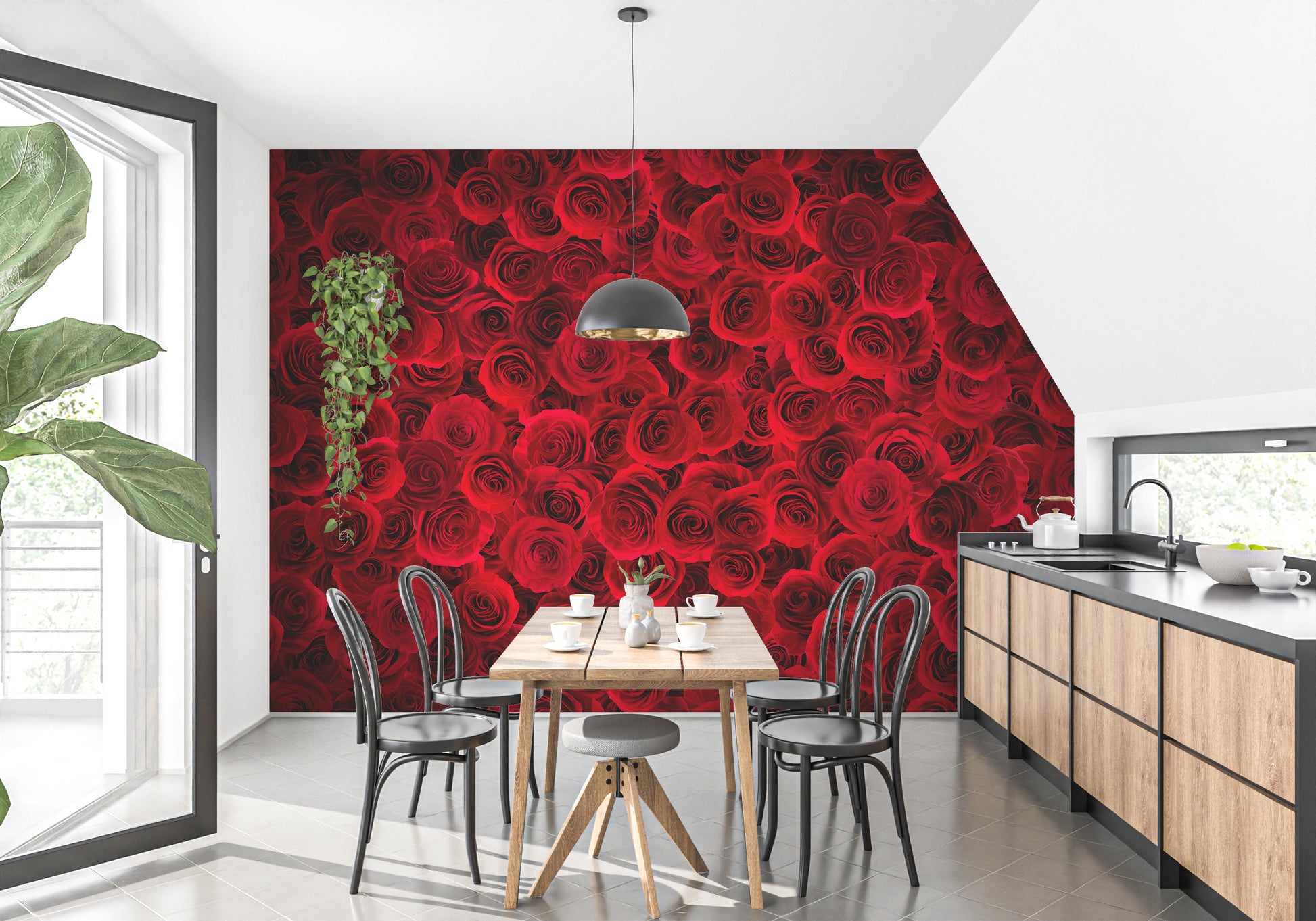 Bold Floral Wallpaper Decor
