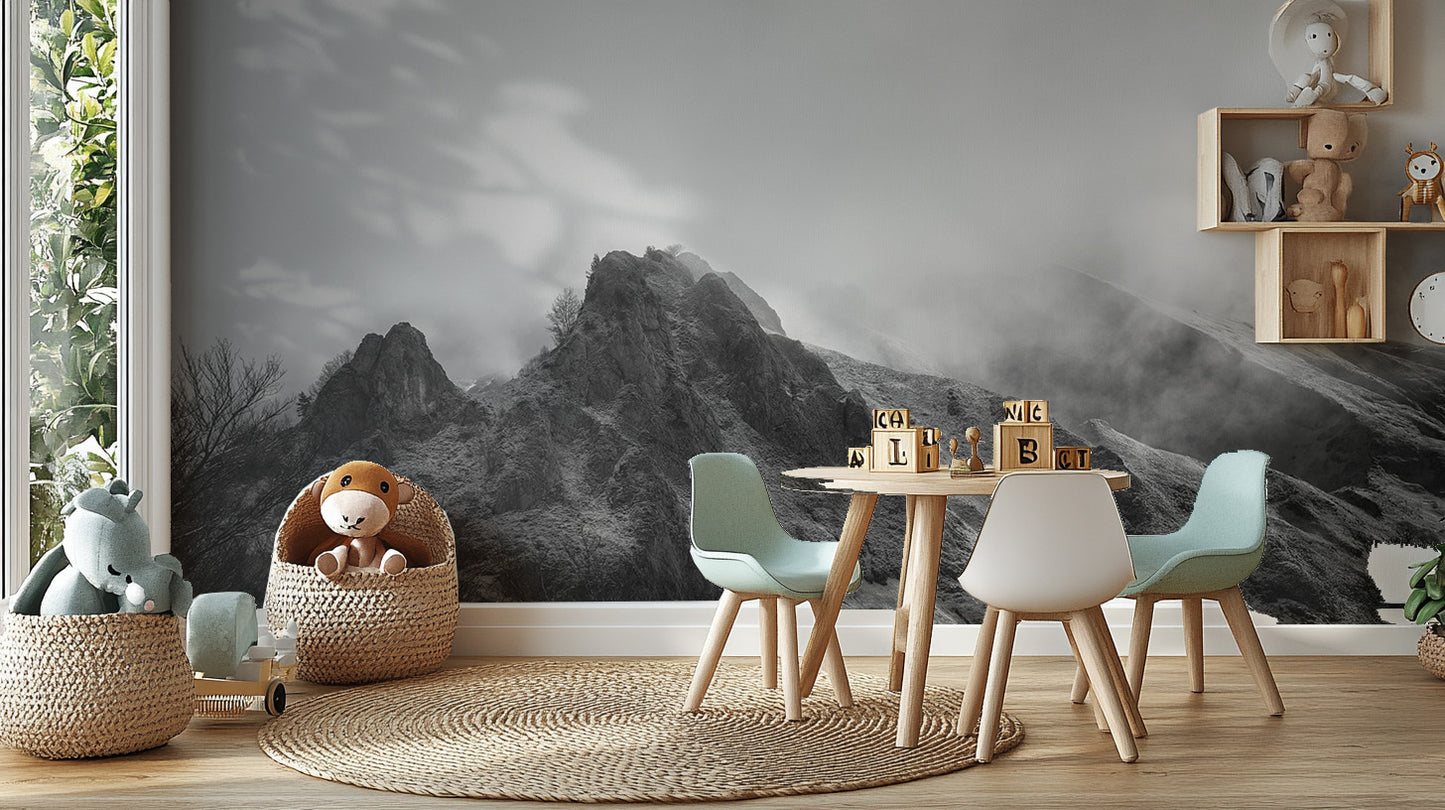 Black Mountain Background Wallpaper Mural