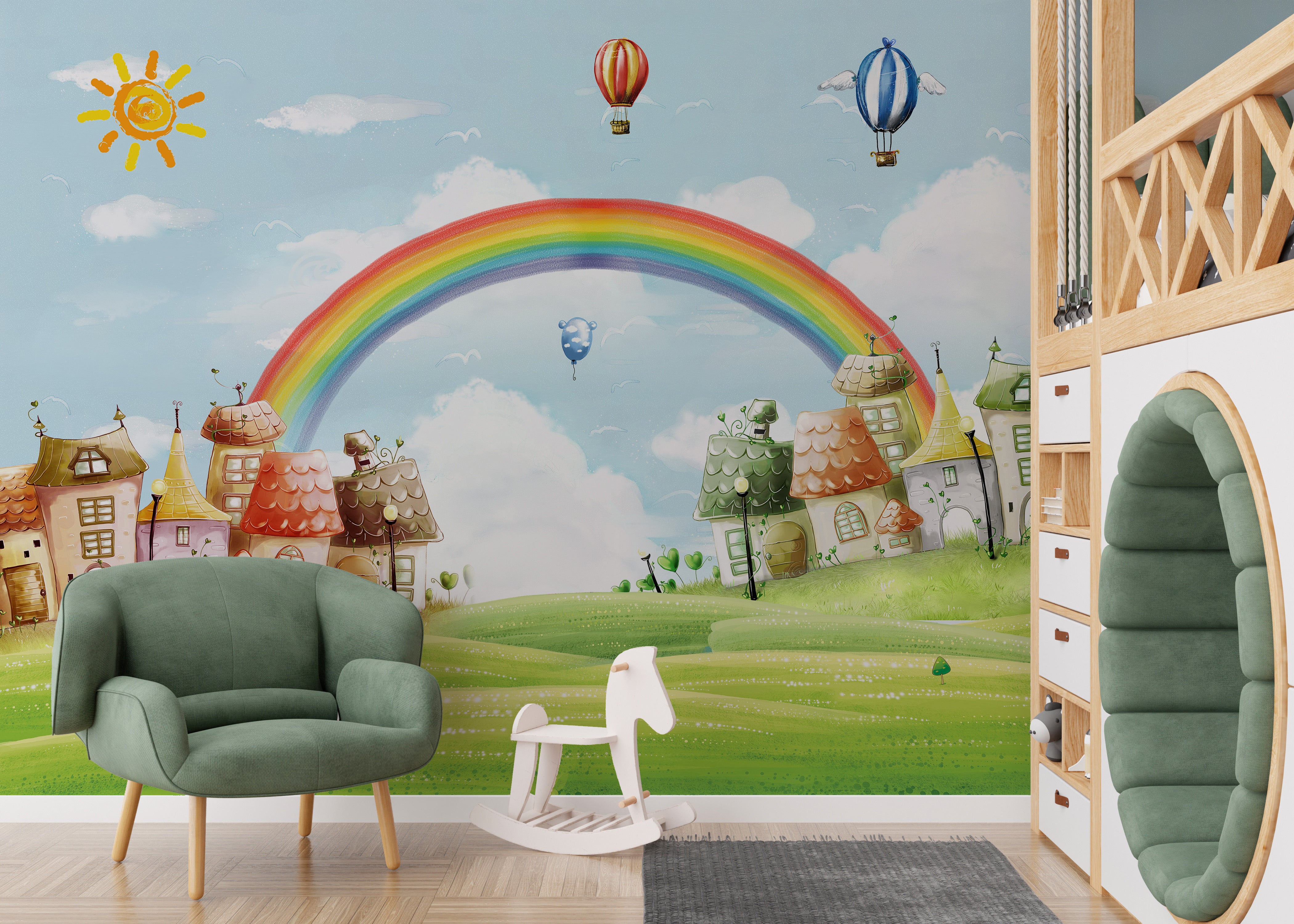 Rainbow Adventure Wallpaper for Kids
