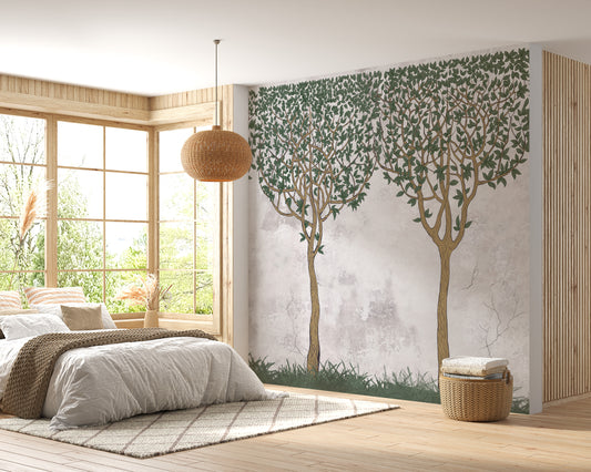 Green Tree Wall Mural