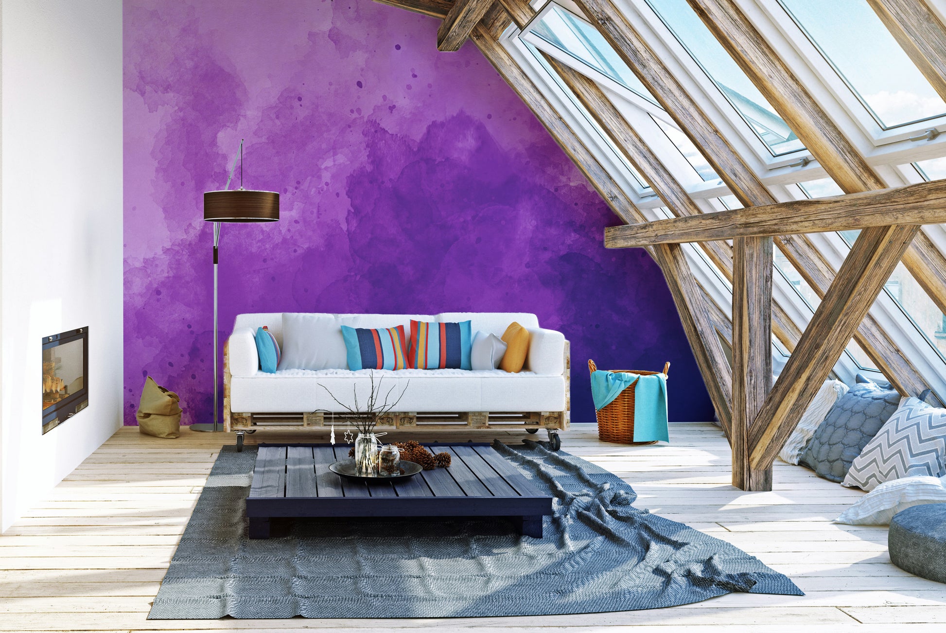 Artistic Purple Wall Decor