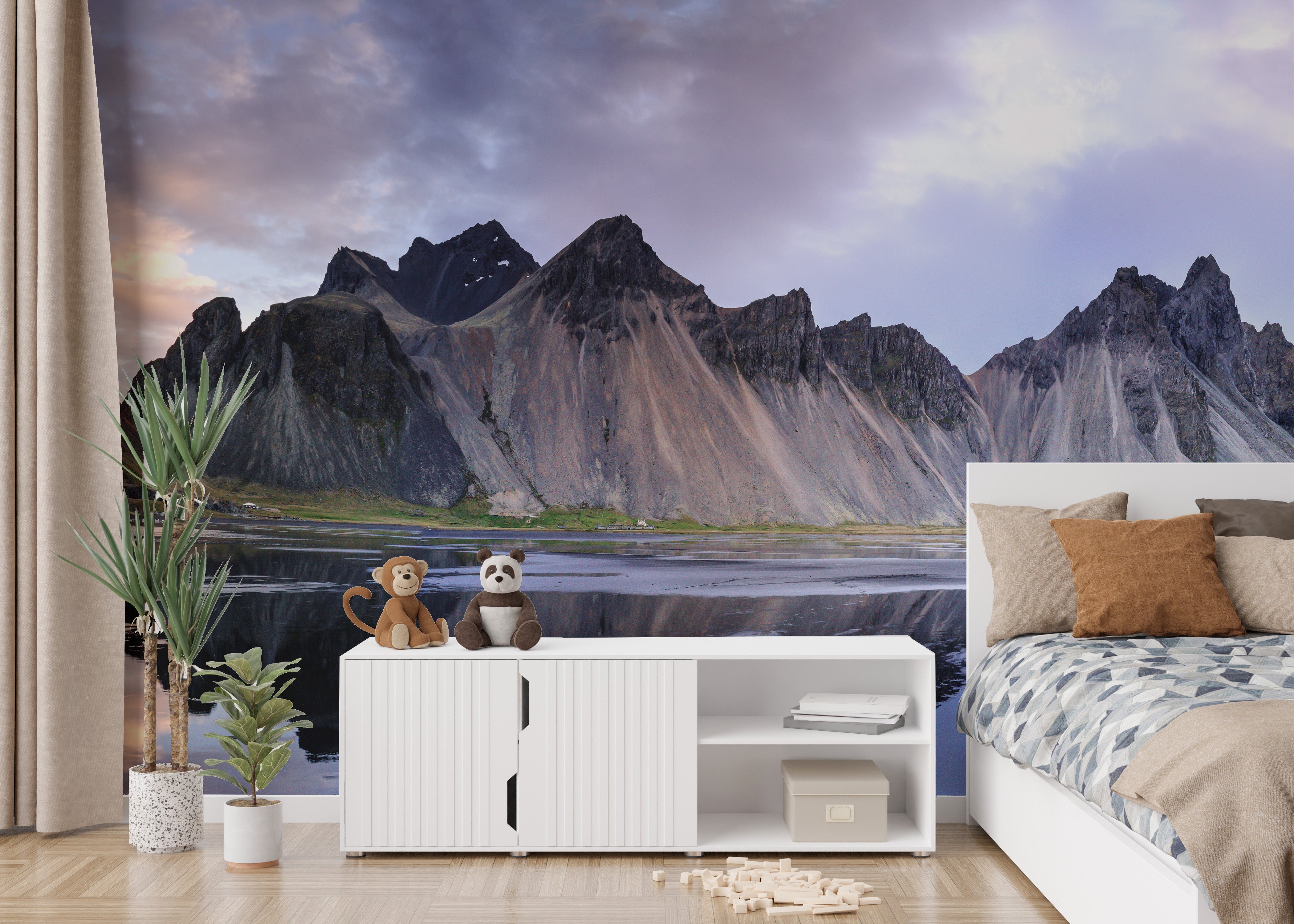 Iceland-Inspired Wall Mural