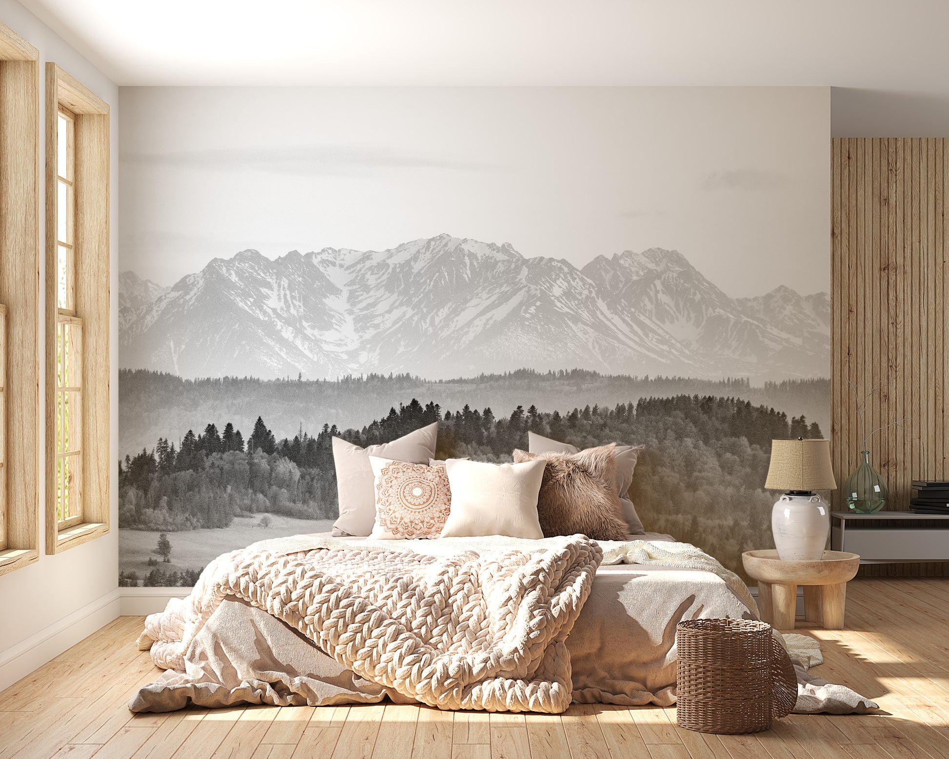 Snowy Mountain Wall Mural