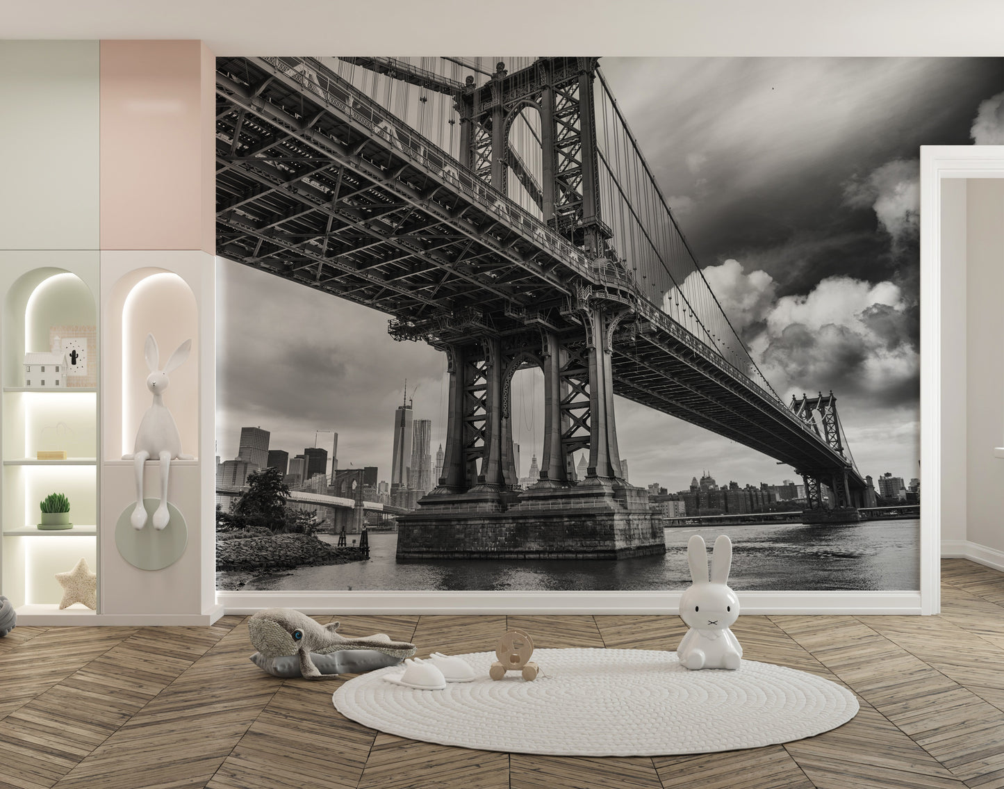 Manhattan Bridge NY City Wallpaper Murals