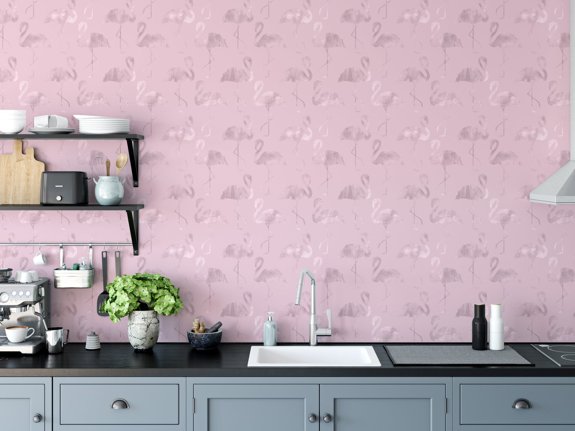 Flamingo seamless wallpaper for bold decor