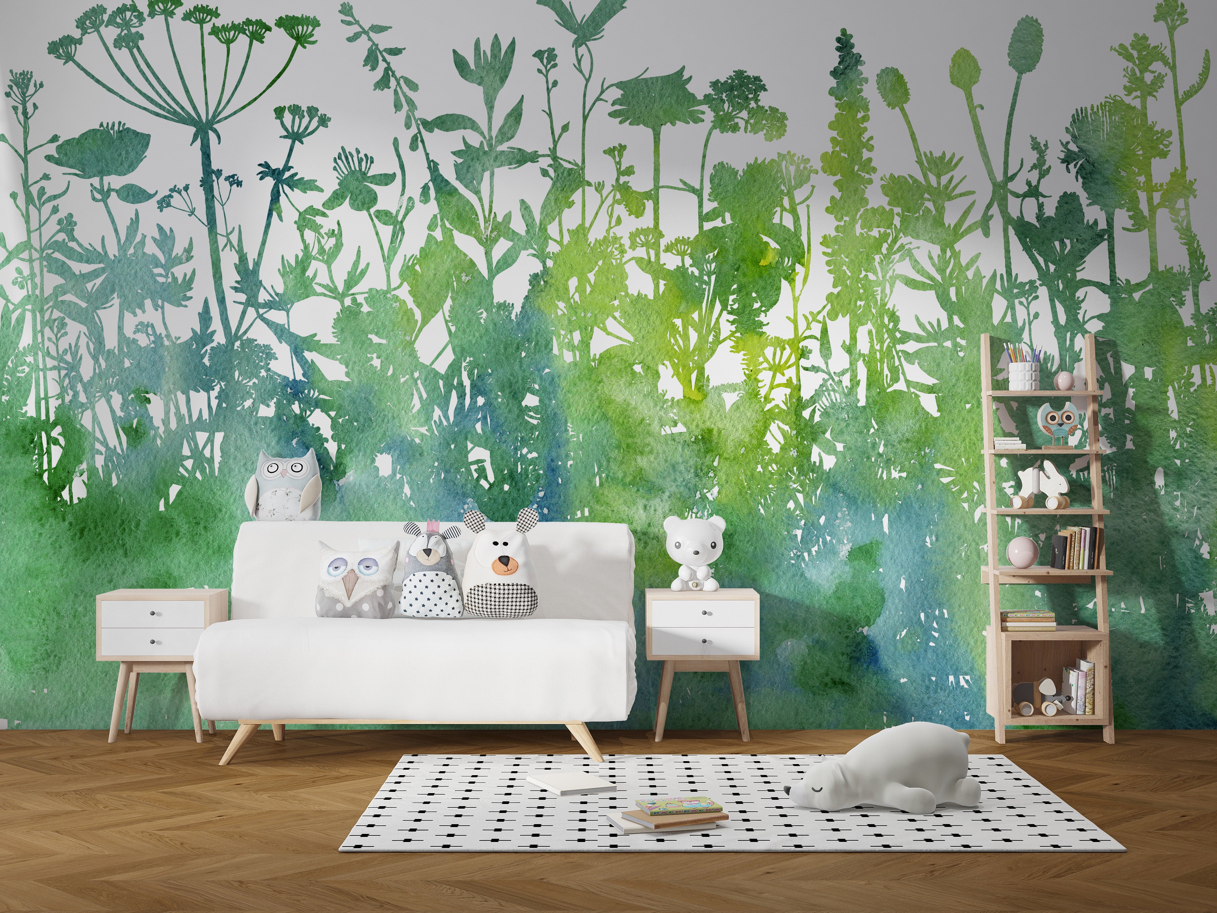 Botanical tree pattern wall art in style